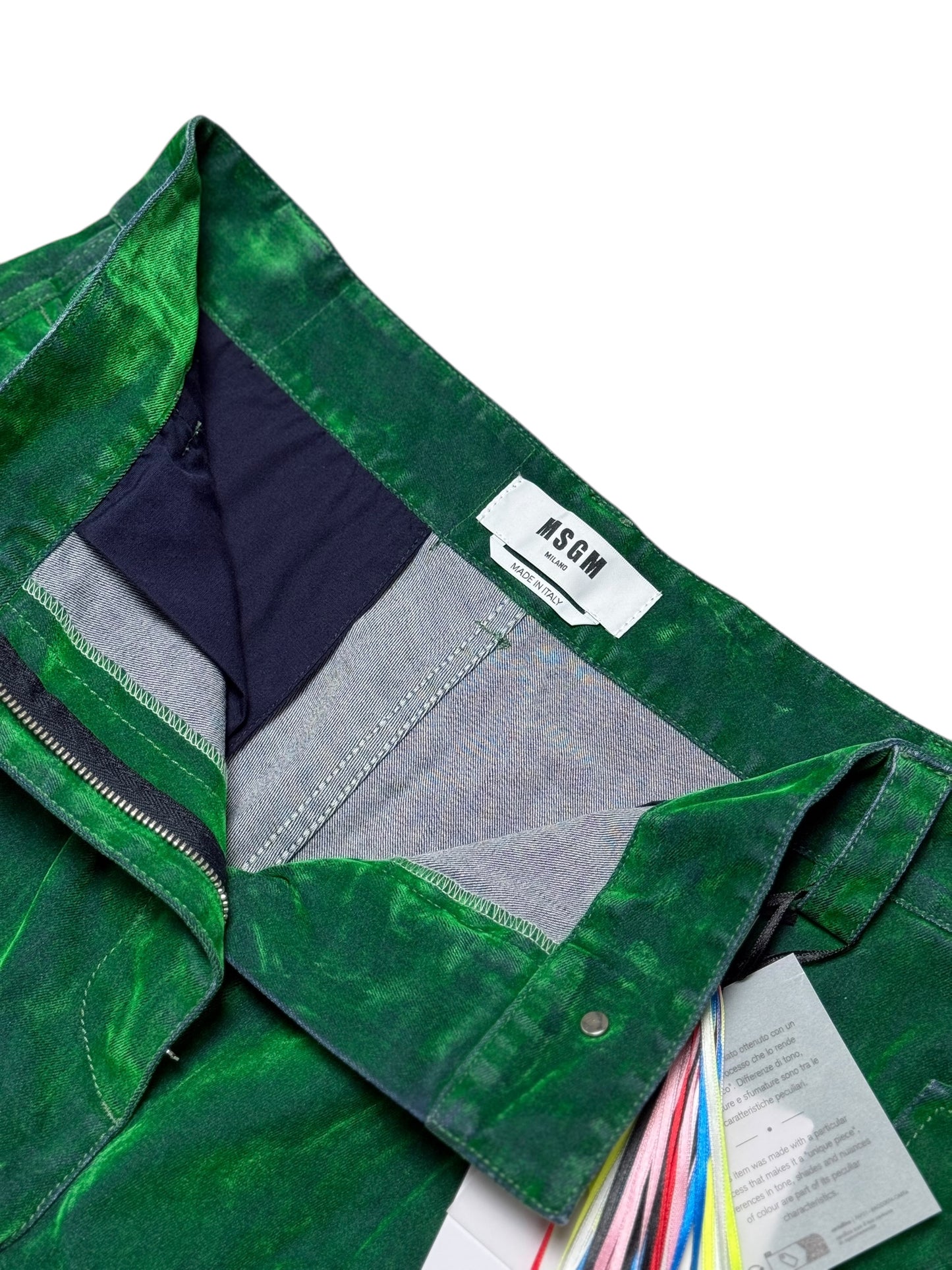 BNWT Women’s MSGM Cargo Utility Trousers IT46 UK14 Green Velvet RRP £625