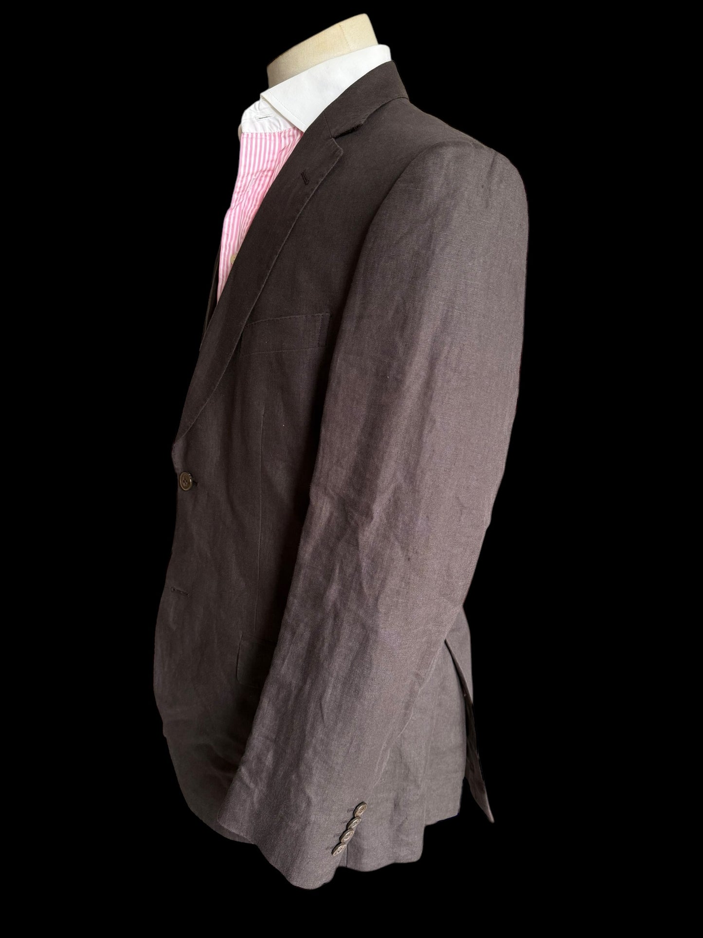Ermenegildo Zegna Brown Linen Suit 50R / W32” Summer Wedding Z Zegna