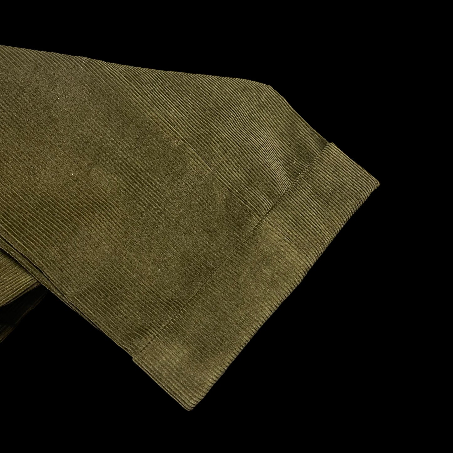 Natalino Corduroy Single Pleat Trousers 32S Moss Green