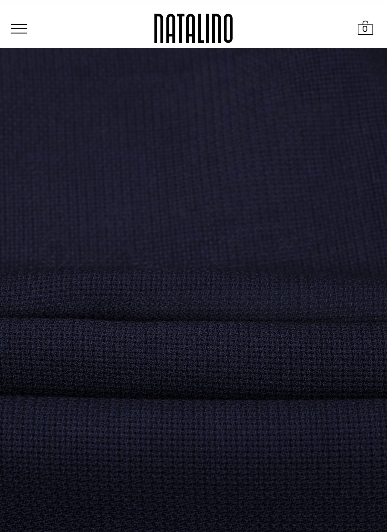 Natalino Sport Jacket 38” Mock Leno Hopsack Wool Navy Blue RRP £470