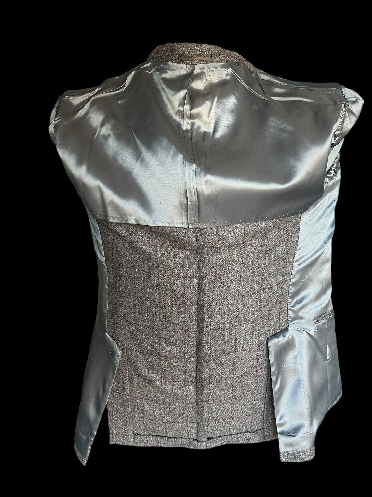 Natalino Tweed Sport Coat Jacket 38S Half Lined Wool Cashmere Made In Italy