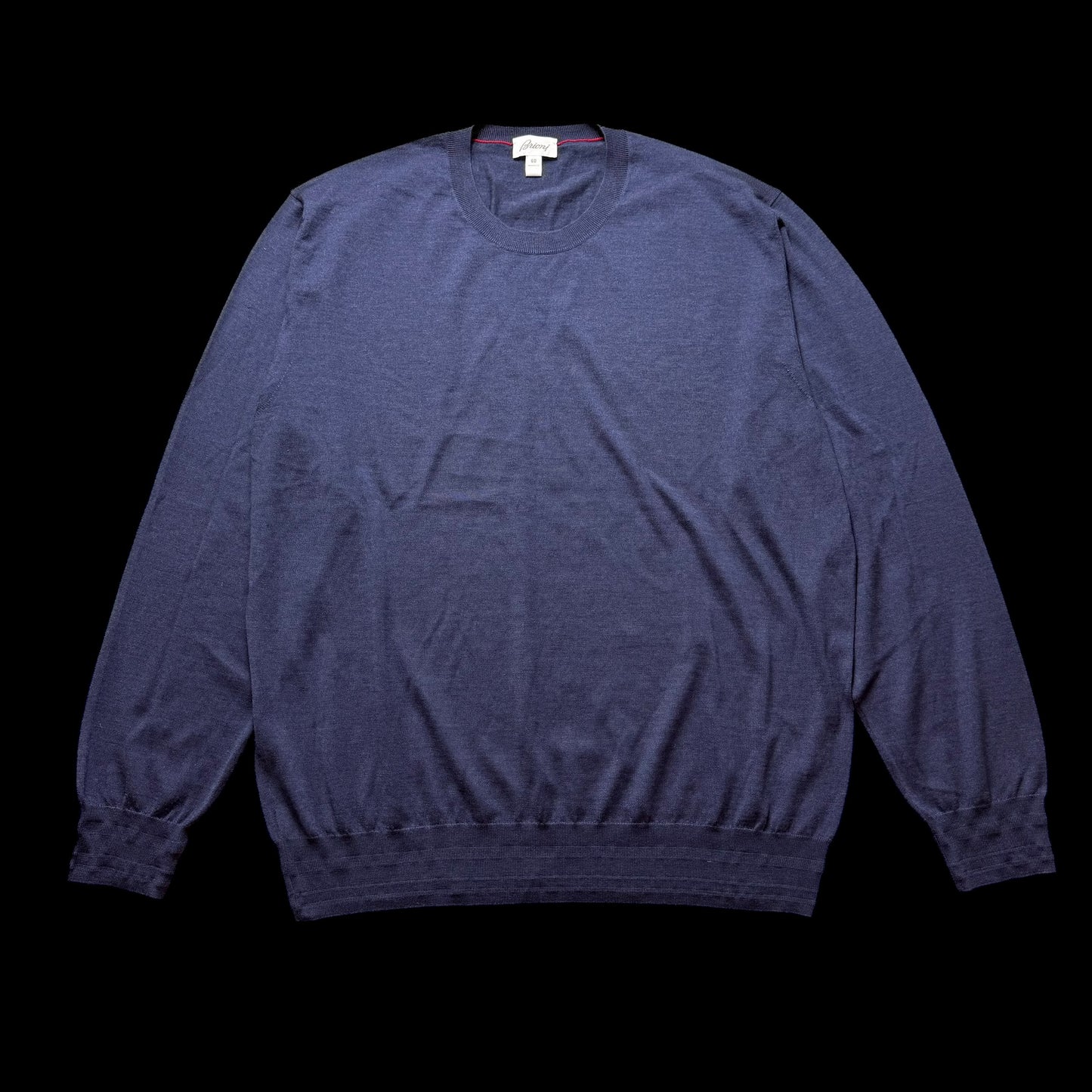 Men’s Brioni Wool Cashmere & Silk Jumper Size 60 Blue Crew Neck RRP £890