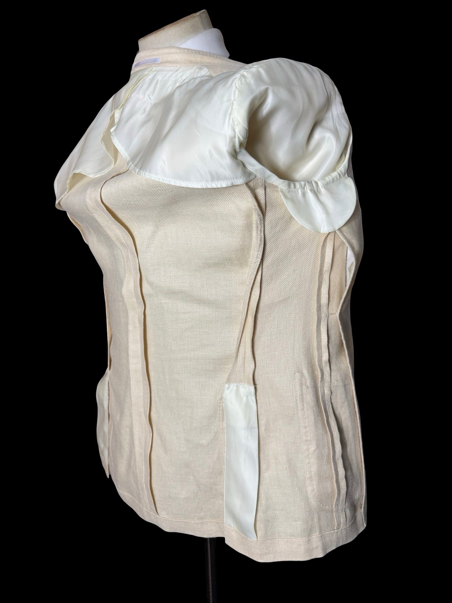 Spier & Mackay Cream Heavy Linen Sport Coat 36” Double Breasted RRP $378
