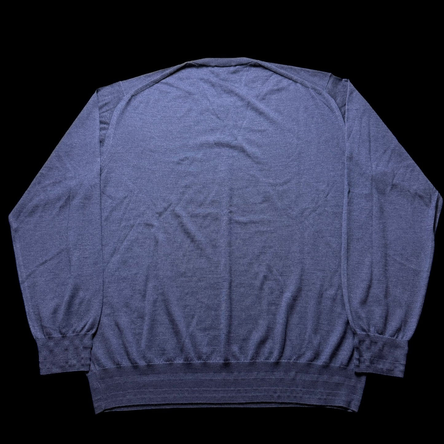 Men’s Brioni Wool Cashmere & Silk Jumper Size 60 Blue Crew Neck RRP £890