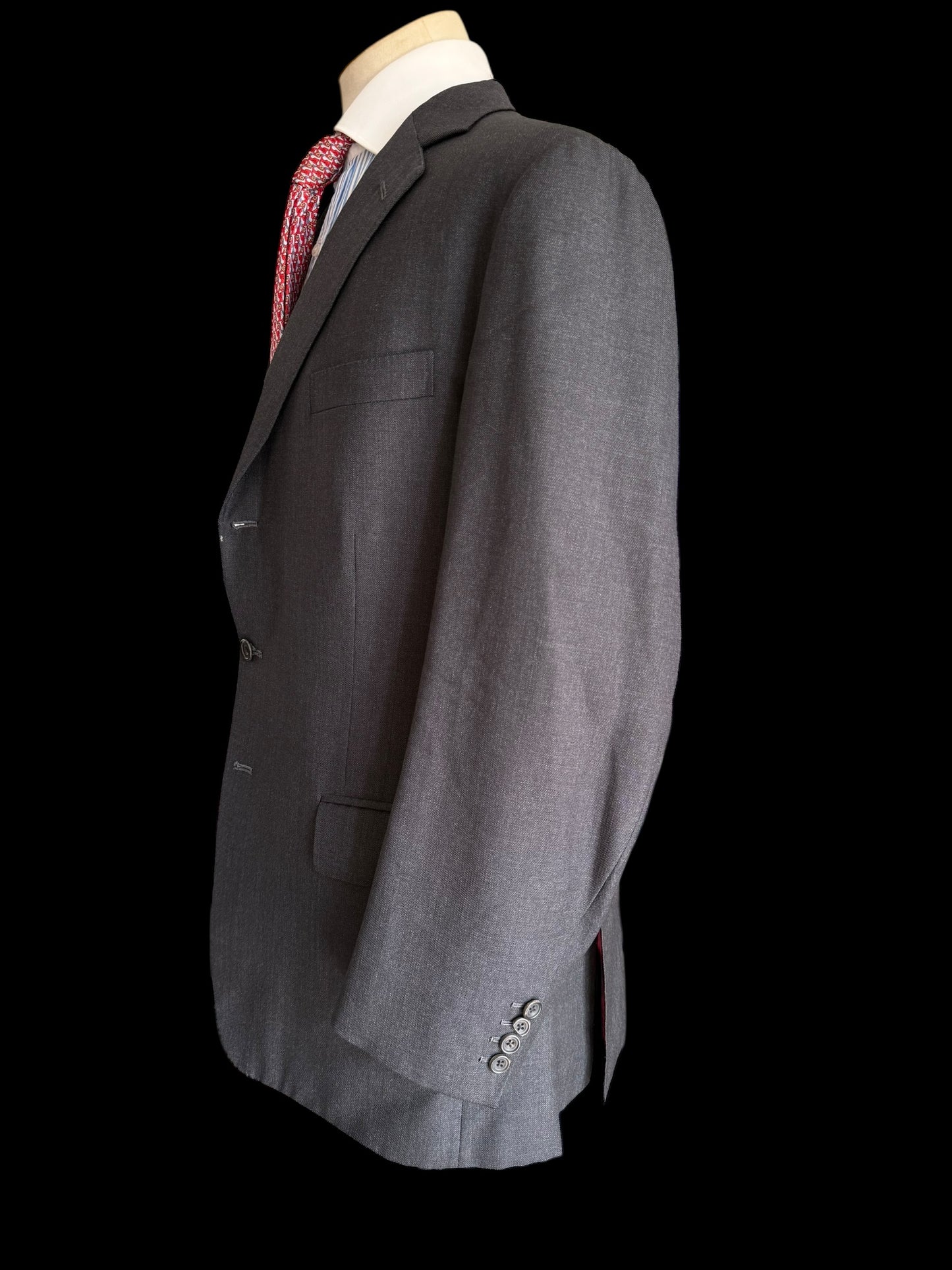 Gieves & Hawkes Bespoke Grey Suit 42R / W38” Savile Row 3 Button