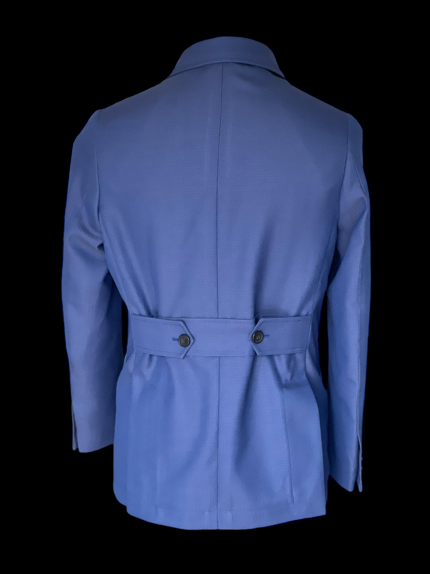 Bespoke Safari Jacket 40R Blue Unstructured Dugdale Non Crease Wool RRP£895