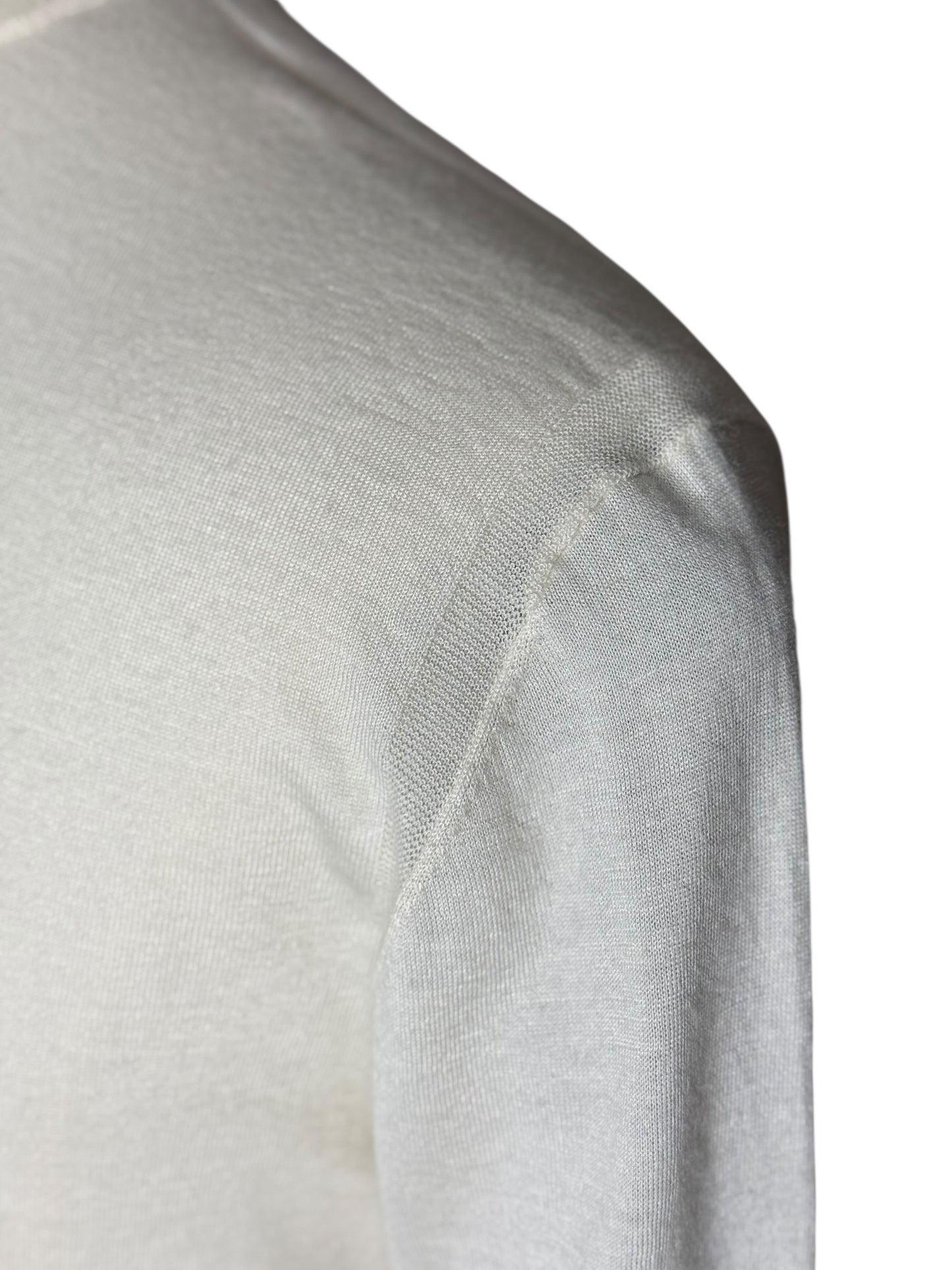 Men’s N.Peal Cashmere Silk Mock Neck Jumper Large Ivory