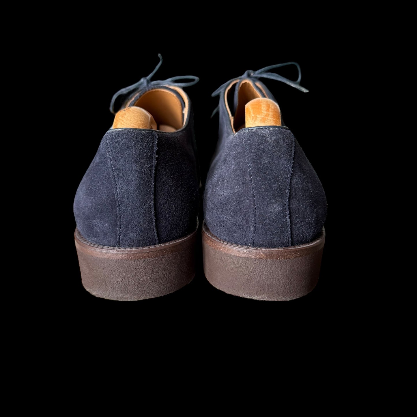 Men’s Shipton & Heneage Suede Derby Shoes UK 10 Navy Blue RRP £195