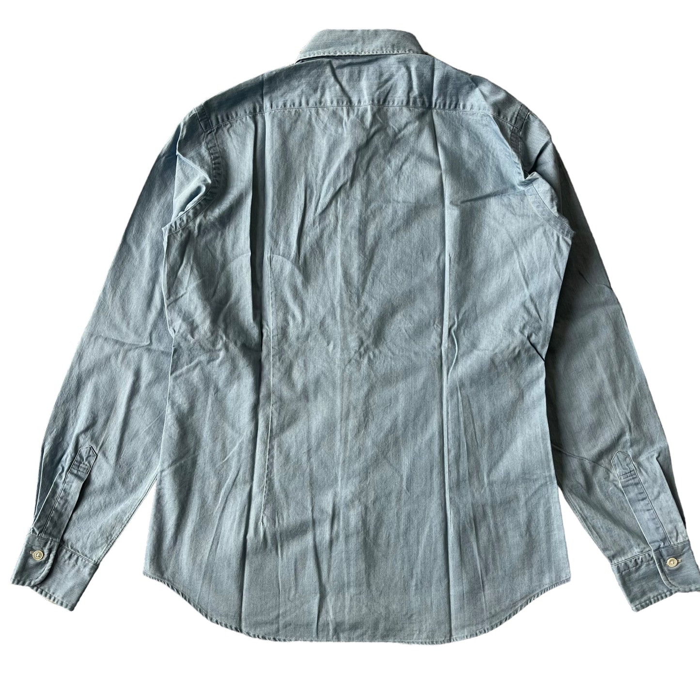BNWT Natalino Denim Chambray Shirt XL Made In Japan RRP £145