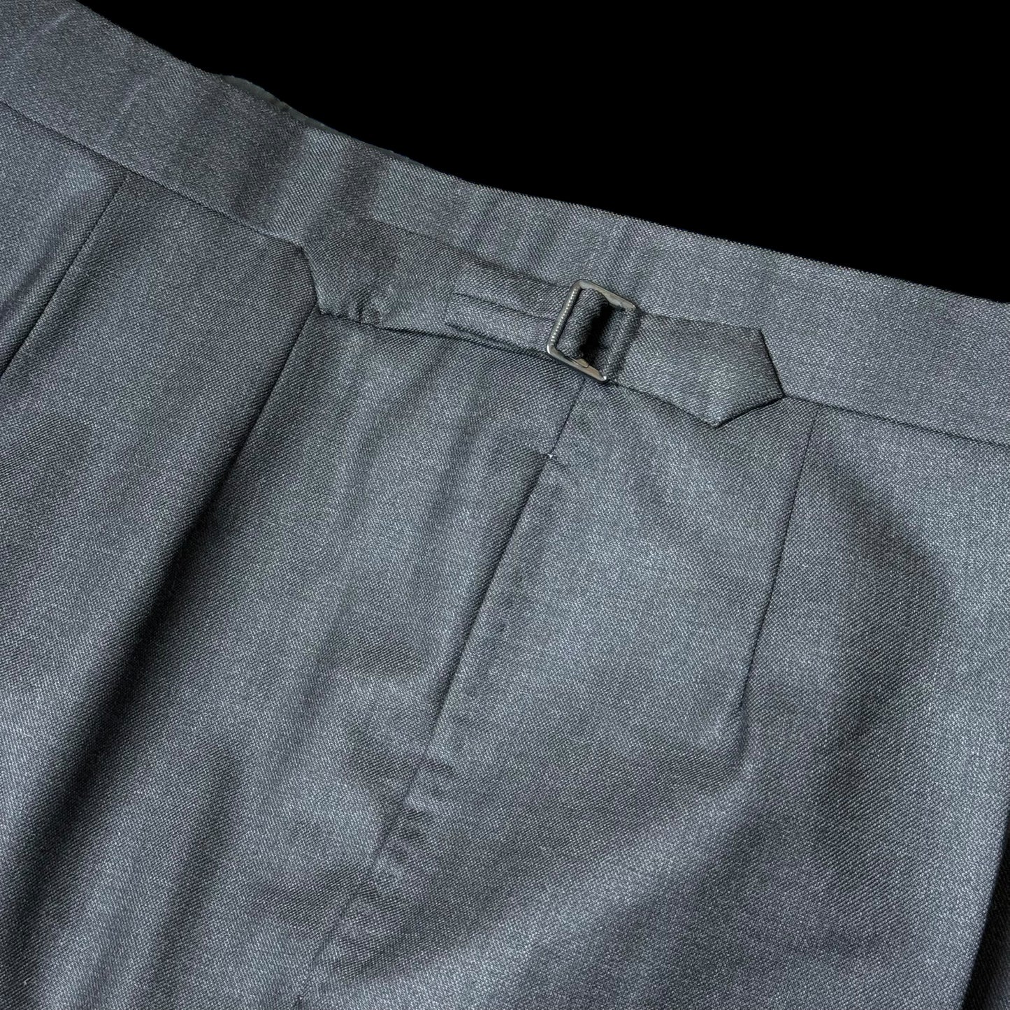 Bespoke Kent & Haste Savile Row Grey Suit Trousers W38” Superfine Wool
