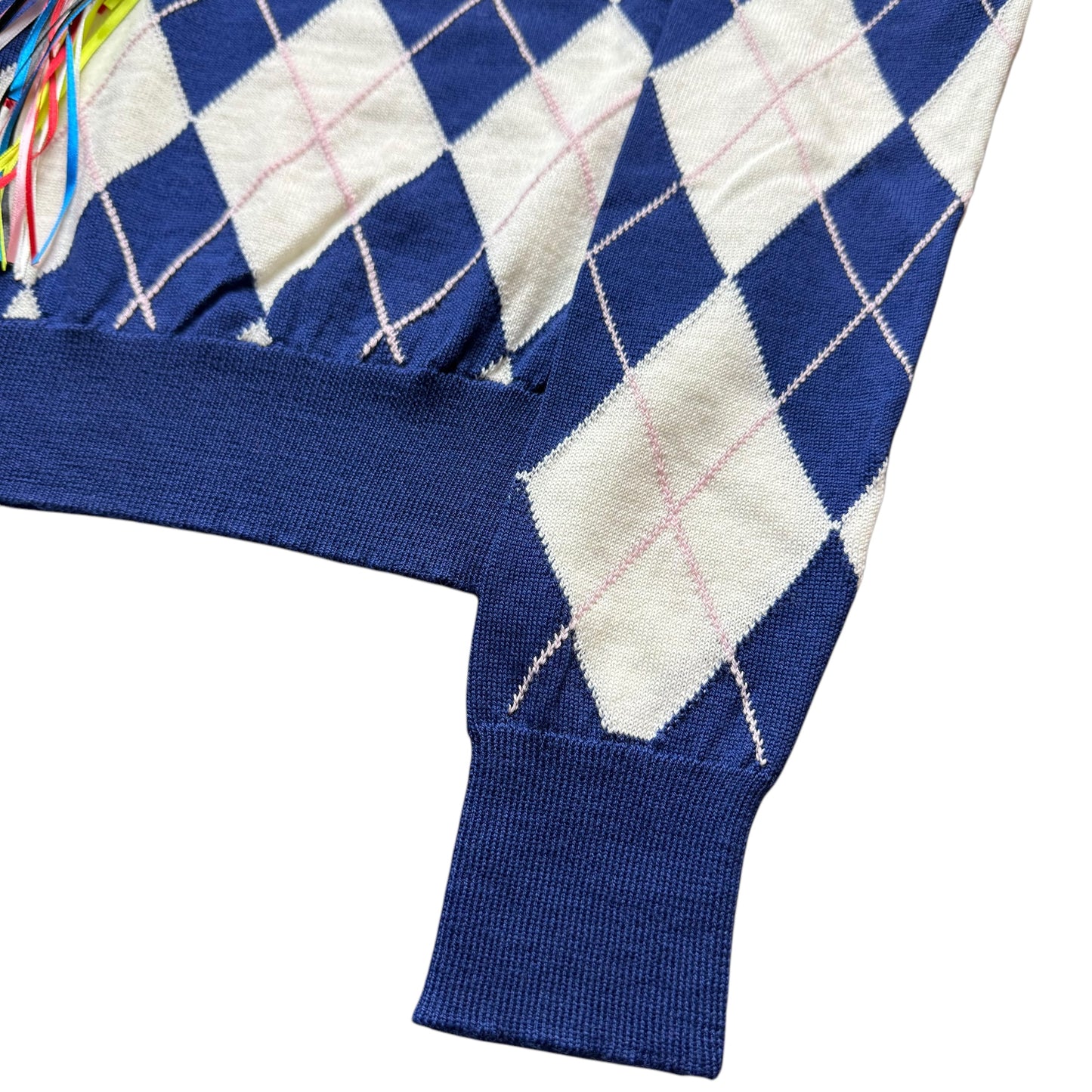 BNWT Women’s MSGM Argyle Knit Sweater Virgin Wool RRP £345