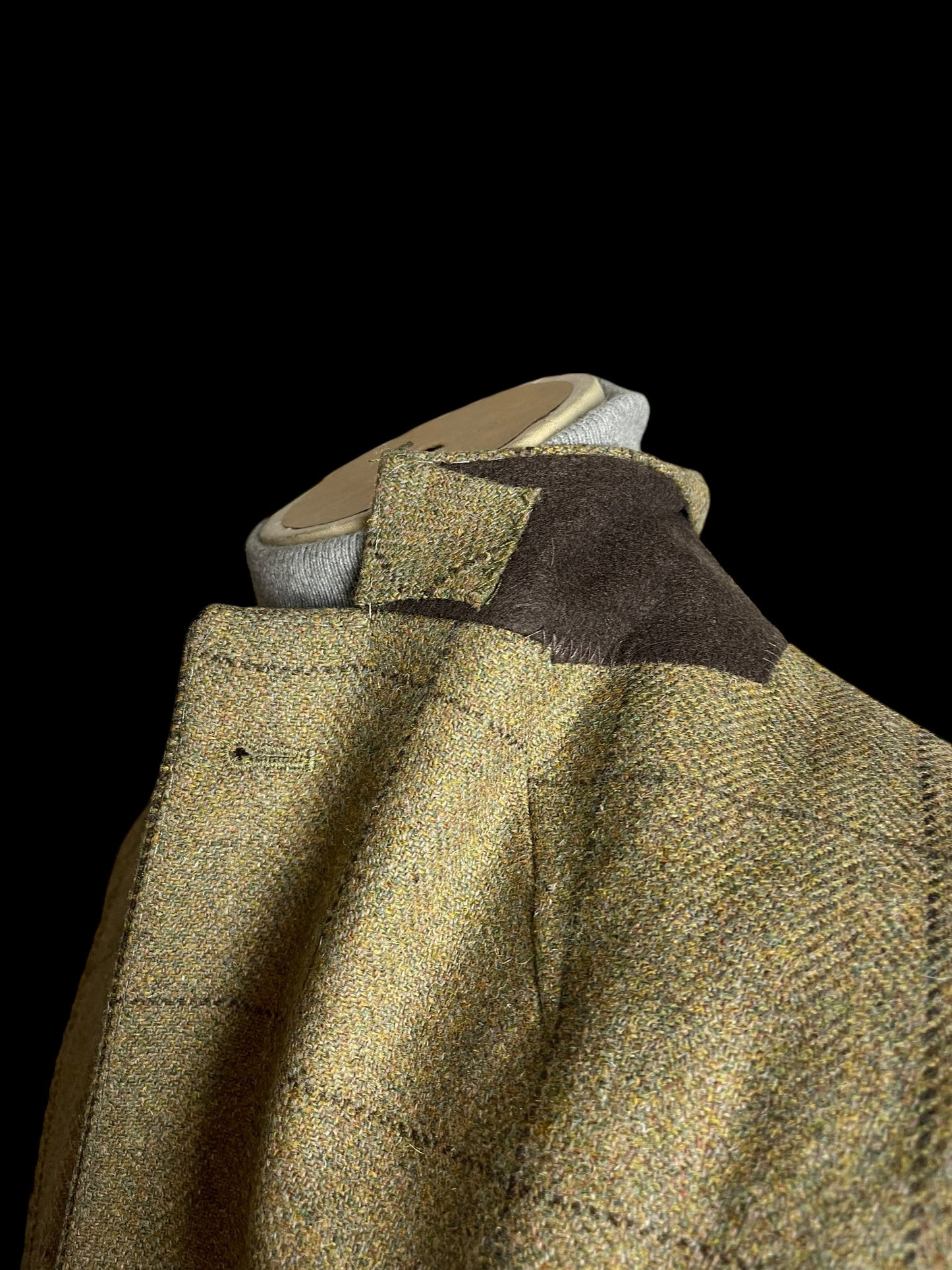 Natalino Tweed Sport Coat Jacket 38S Half Lined Windowpane Check