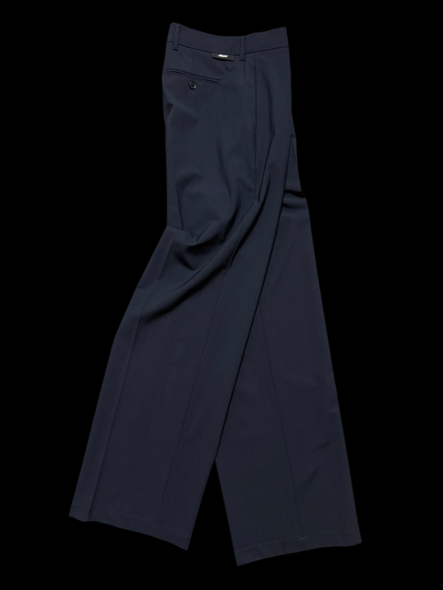 BNWT Men’s MSGM Wide Leg Wool Trousers Navy RRP £365