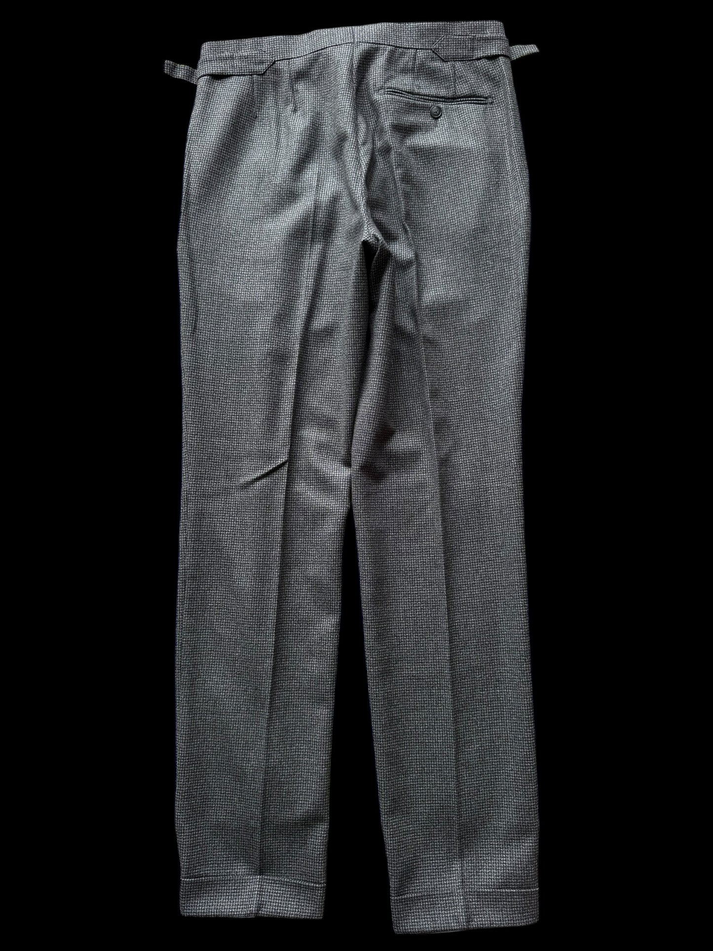 Clements & Church Drago Swing Wool Suit 38L / W32L Slim Fit Grey Houndstooth MTM