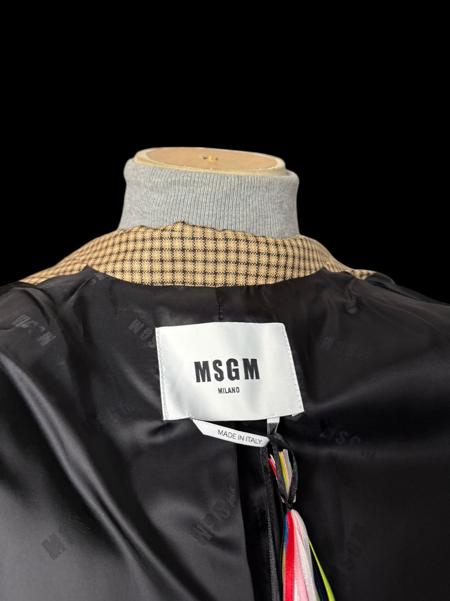 BNWT Men’s MSGM Check Suit Brown Wool Relaxed Fit RRP £1020