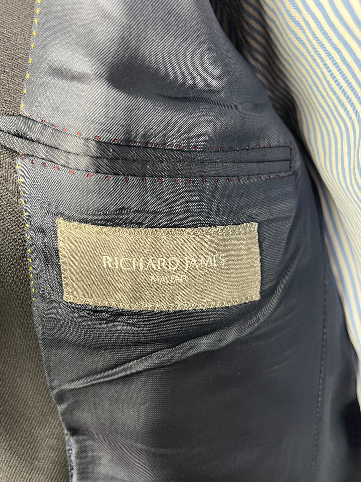 Richard James Savile Row Sport Coat Jacket 40R Navy