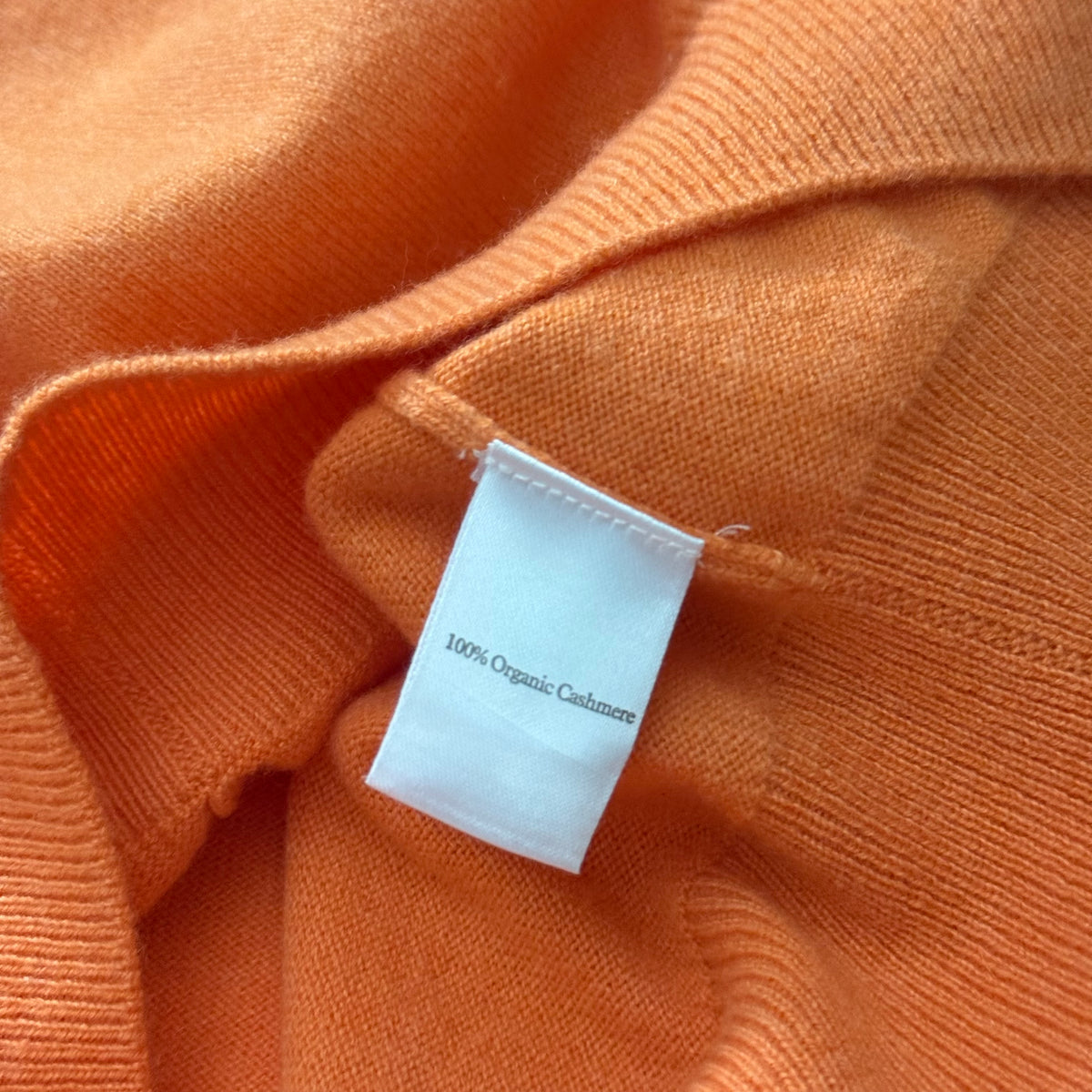 Women’s N Peal Orange Cashmere Jumper Large RRP £300 SS23