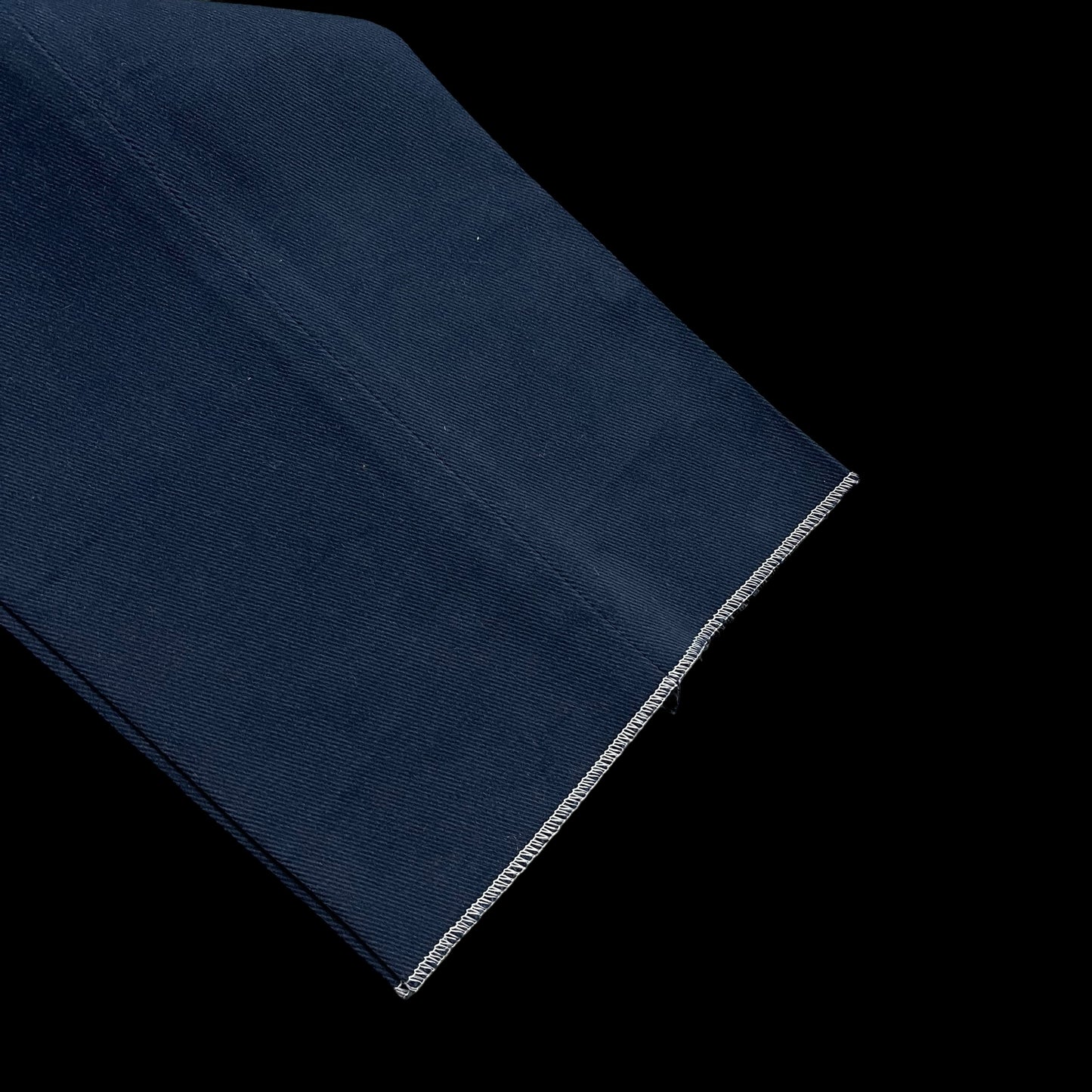 Natalino Pleat Front Trousers 32” Brushed Cotton Navy Unhemmed