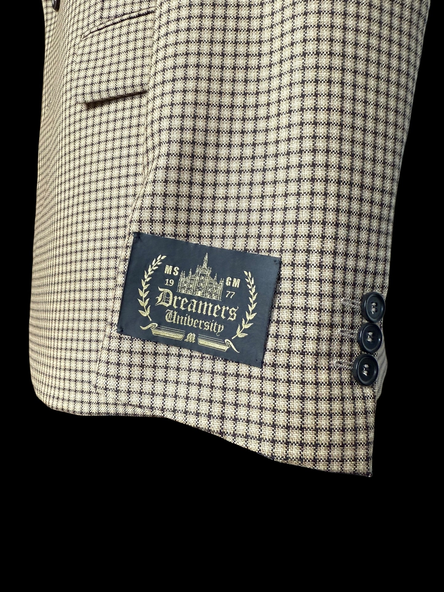 BNWT Men’s MSGM Check Suit Brown Wool Relaxed Fit RRP £1020