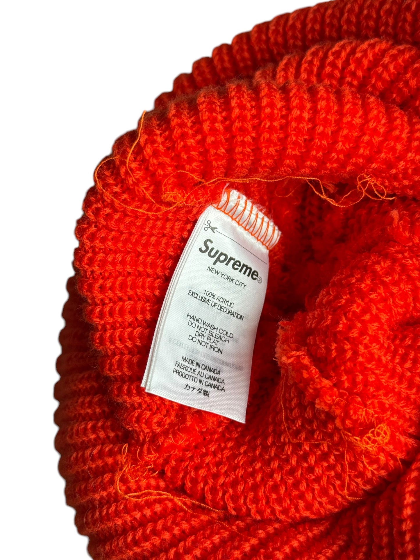 Supreme FW17 Loose Gauge Beanie - Hi Vis Orange