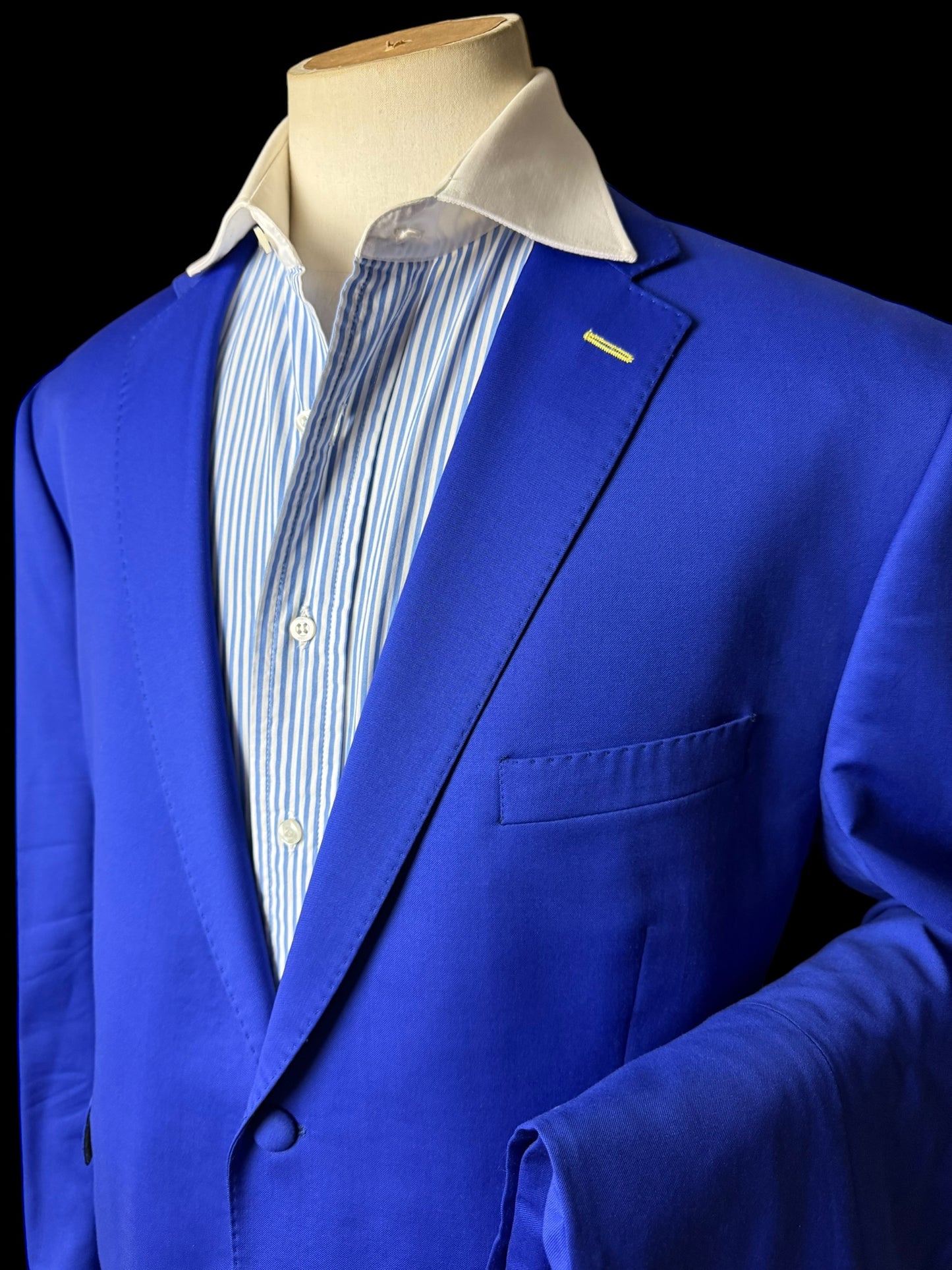 Bespoke Scabal Electric Blue Suit 44S / W40S