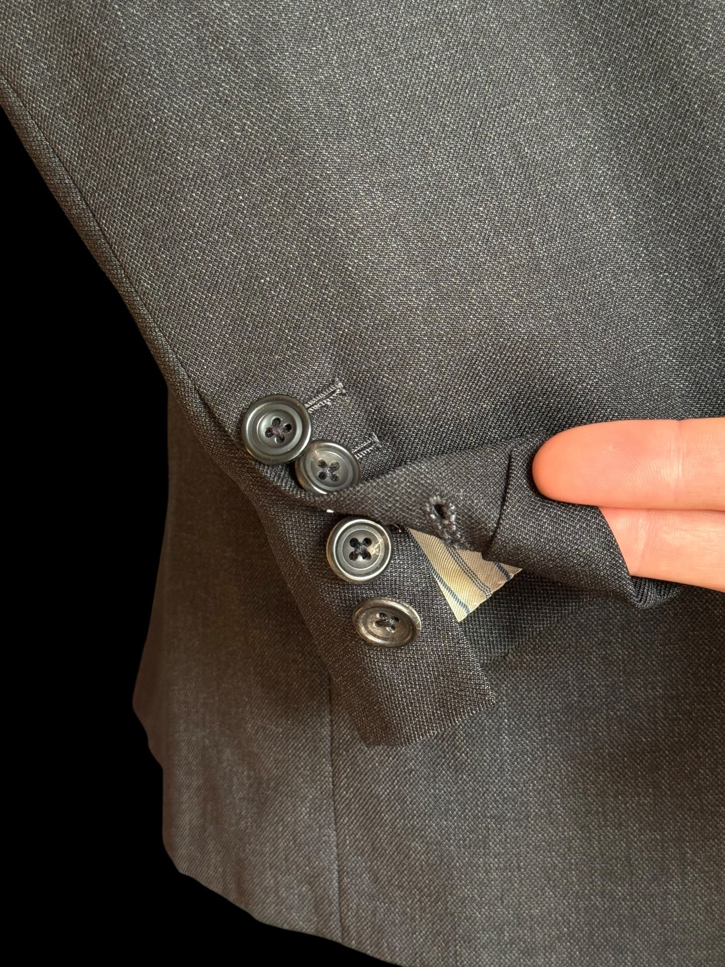 Gieves & Hawkes Bespoke Grey Suit 42R / W38” Savile Row 3 Button