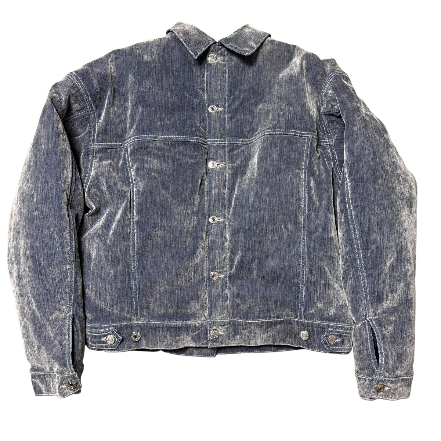 BNWT Women’s MSGM Padded Denim Jacket Faded Effect RRP £745 Grey