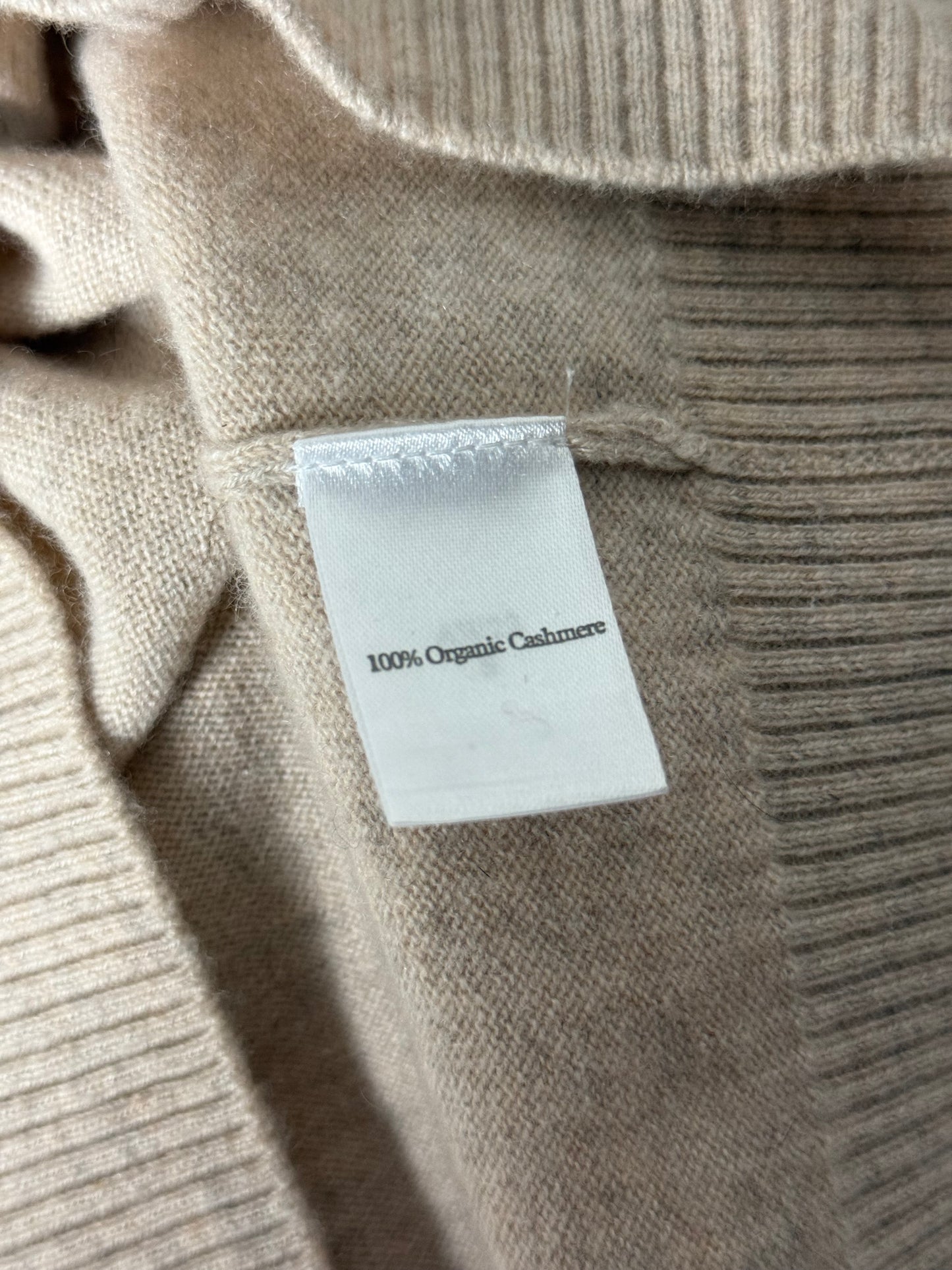 Men’s N.Peal Cashmere Mock Neck Jumper Large Beige