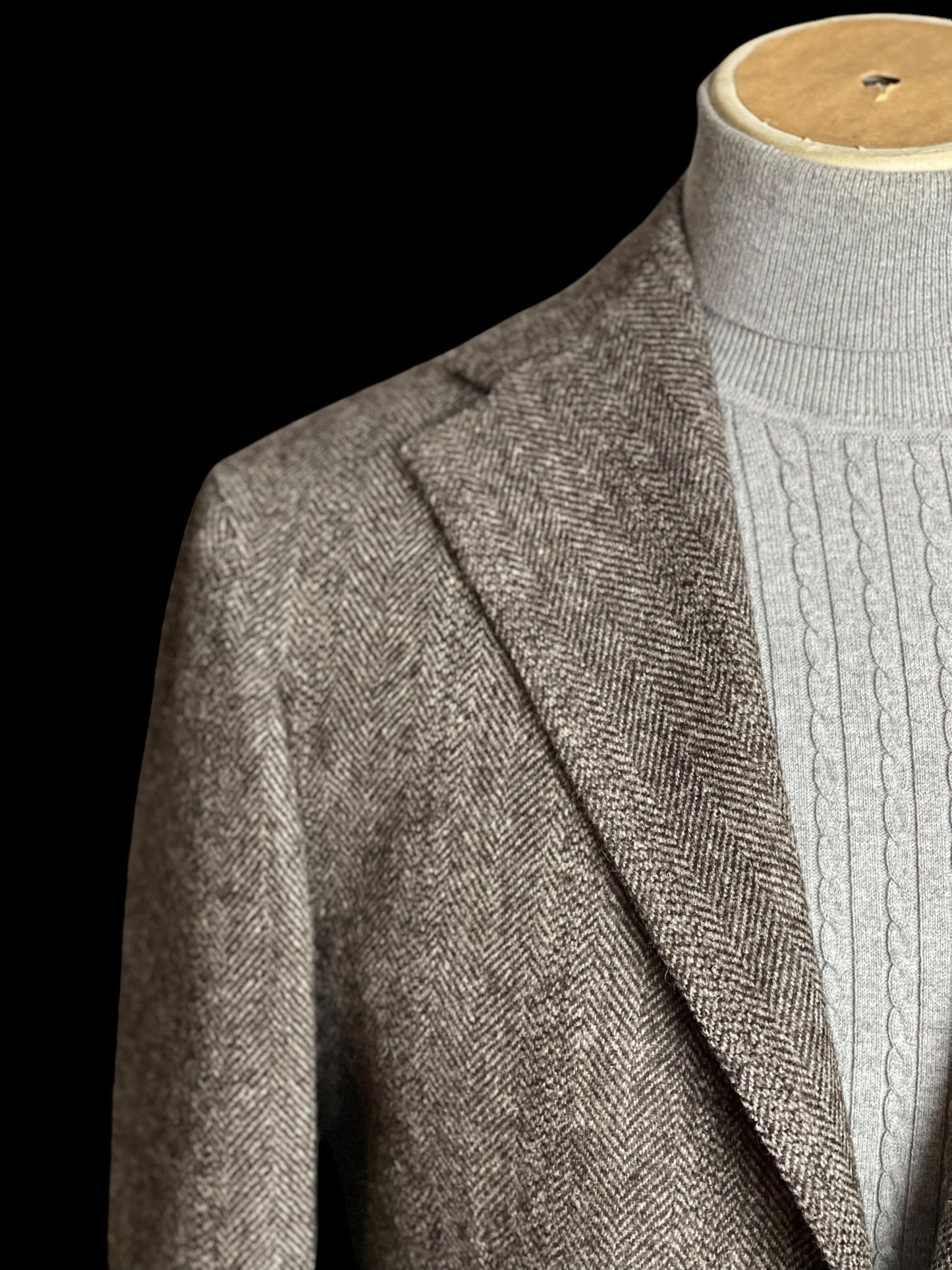 Natalino Tweed Sport Coat Jacket 38R Half Lined Herringbone