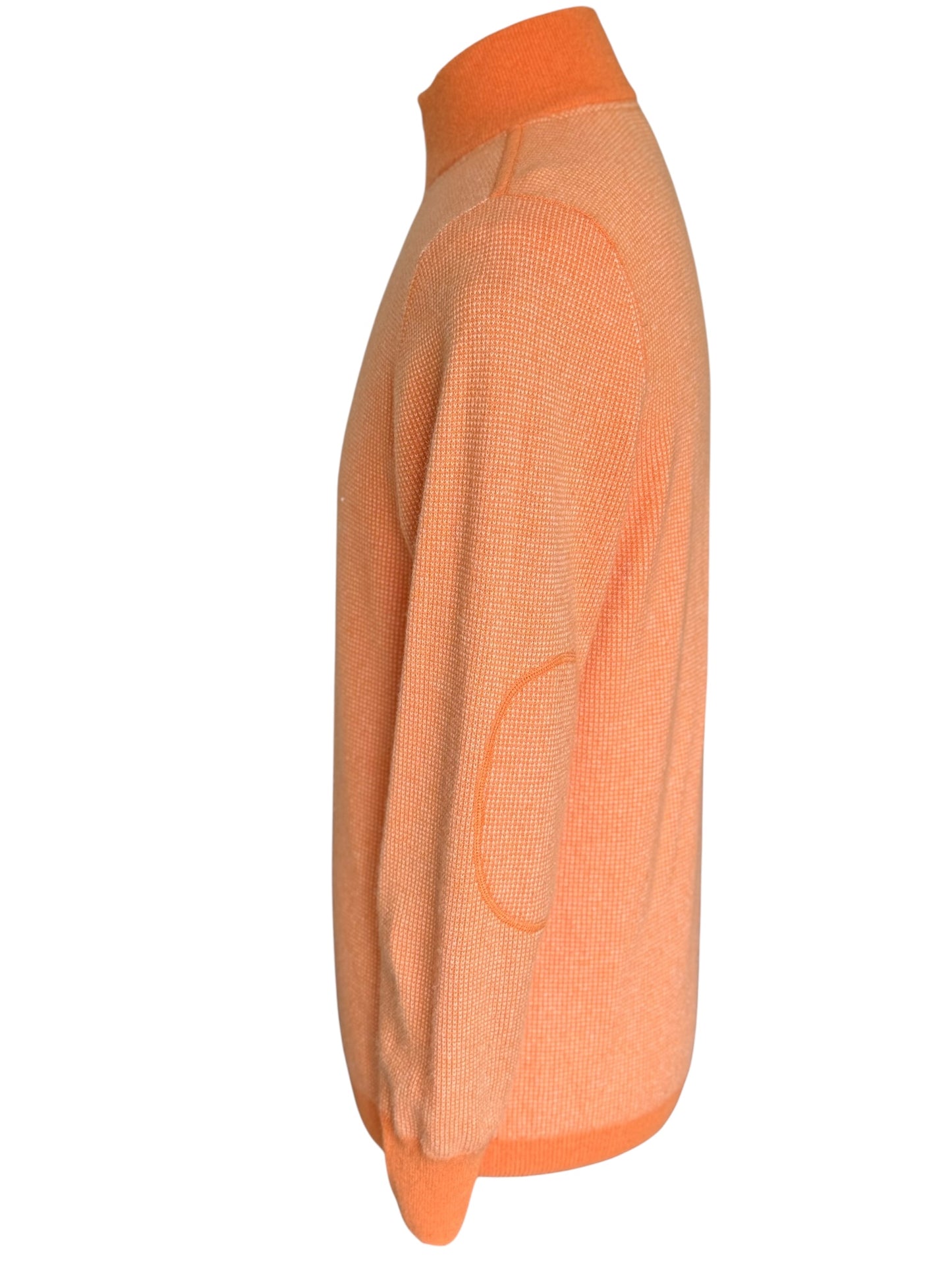 Men’s N. Peal Carnaby 1/4 Zip Cashmere Jumper Orange Size Large SS23 RRP £375