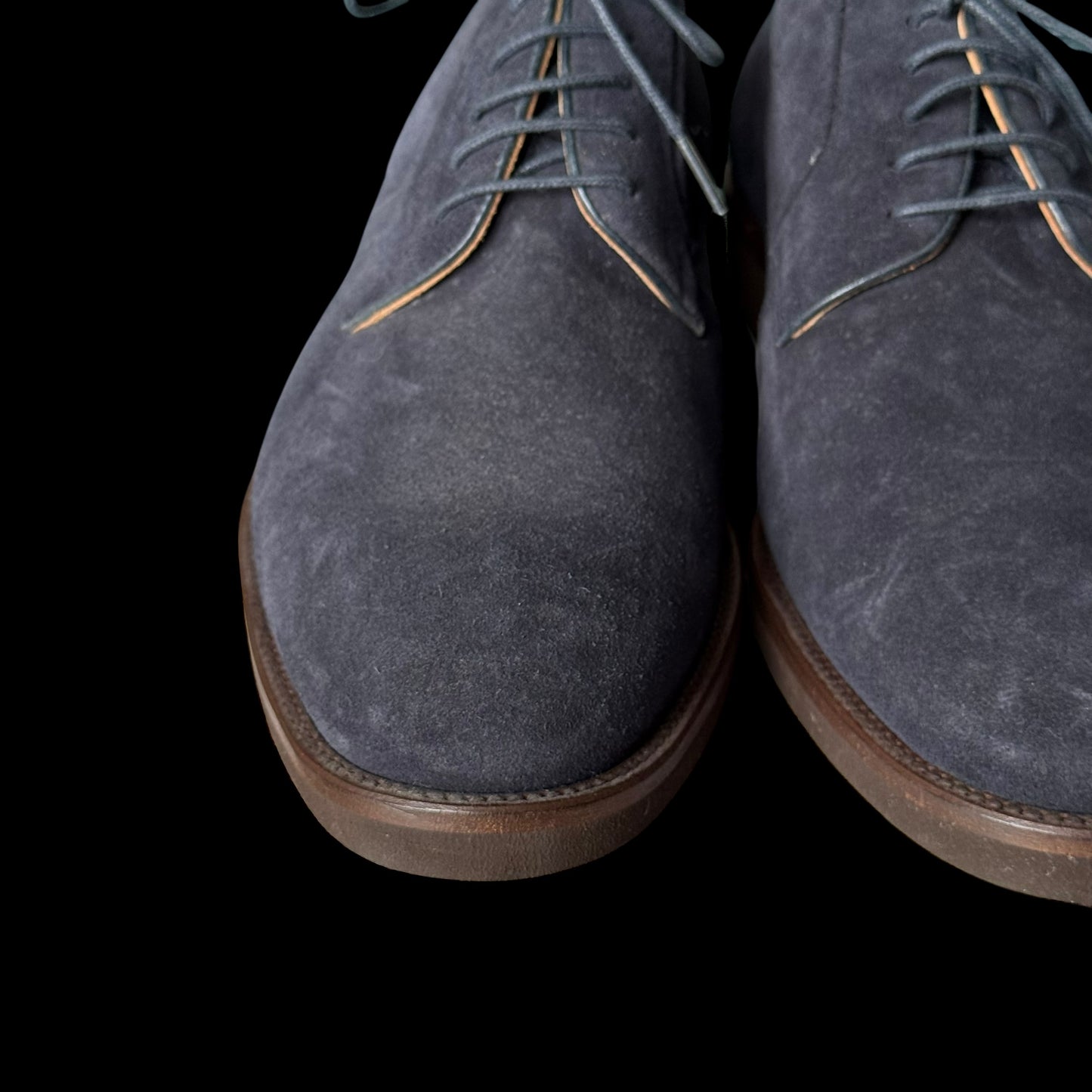 Men’s Shipton & Heneage Suede Derby Shoes UK 10 Navy Blue RRP £195