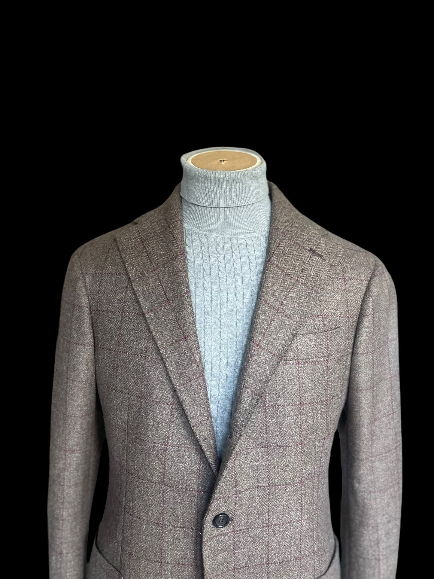 Natalino Tweed Sport Coat Jacket 38S Half Lined Wool Cashmere Made In Italy