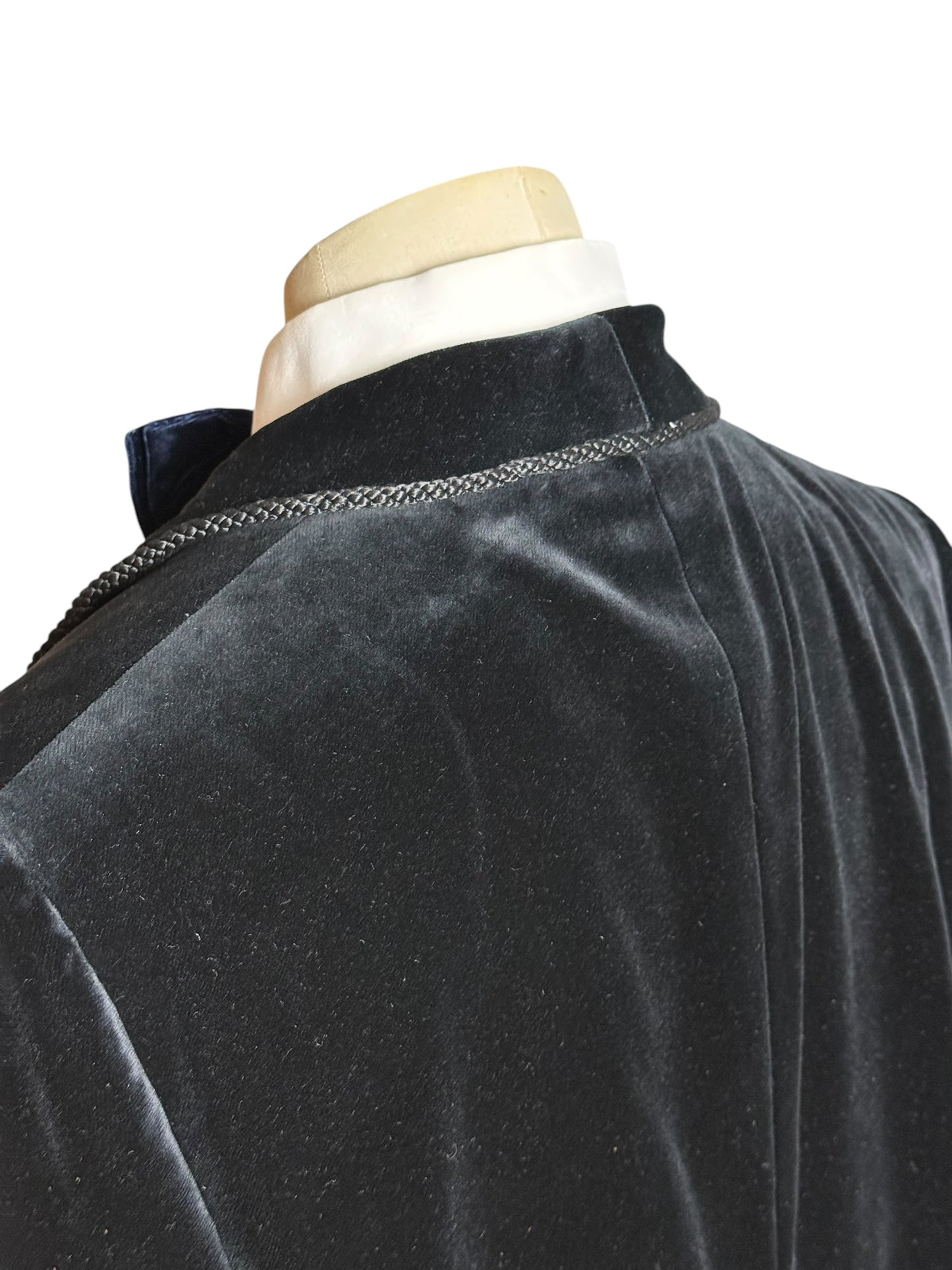 Bespoke Kent Haste Lachter Savile Row Double Breasted Velvet Smoking Jacket 48R
