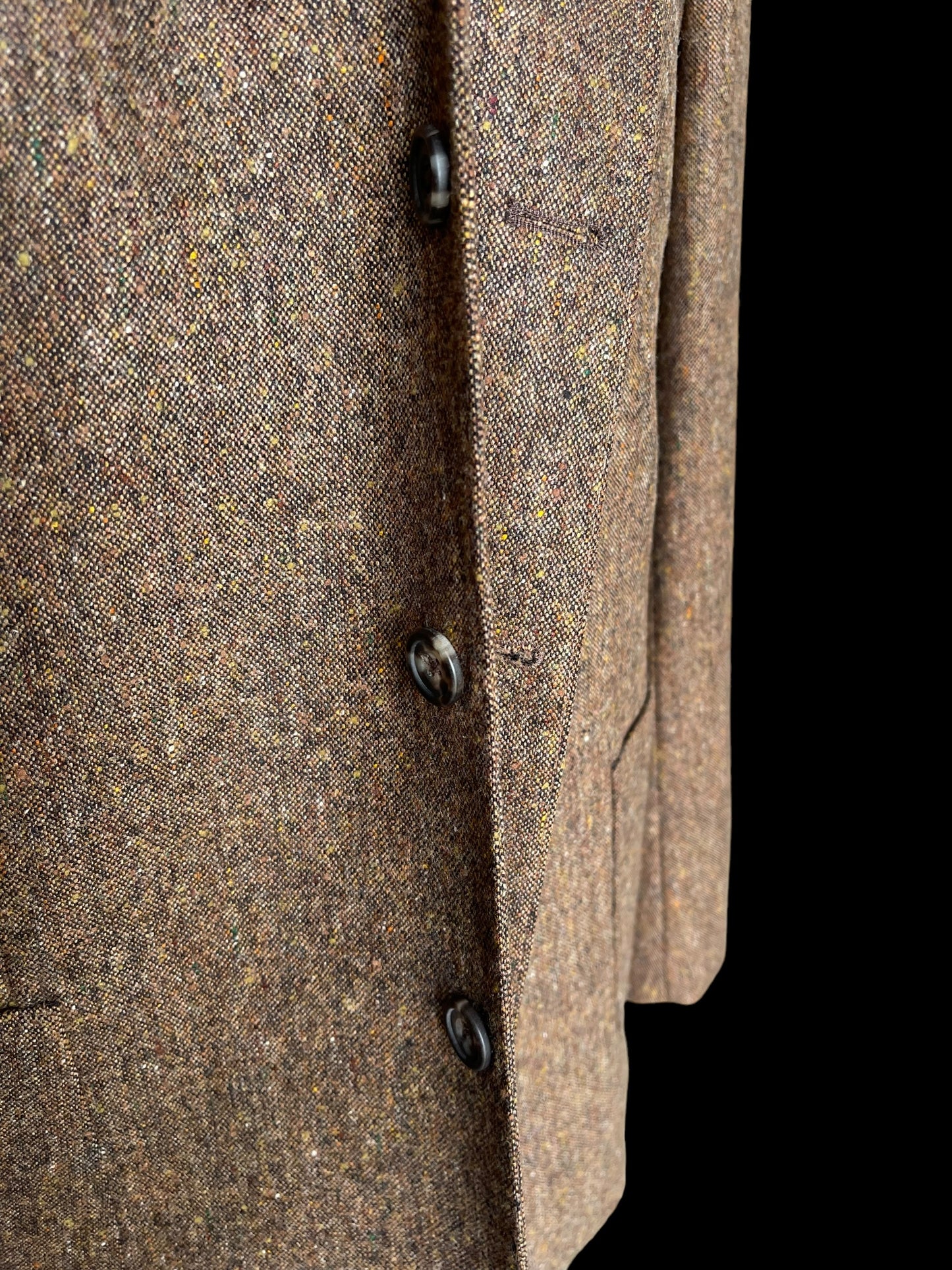 Natalino Tweed Sport Coat 52 UK42 Brown Flecked 3 Roll 2 RRP £435