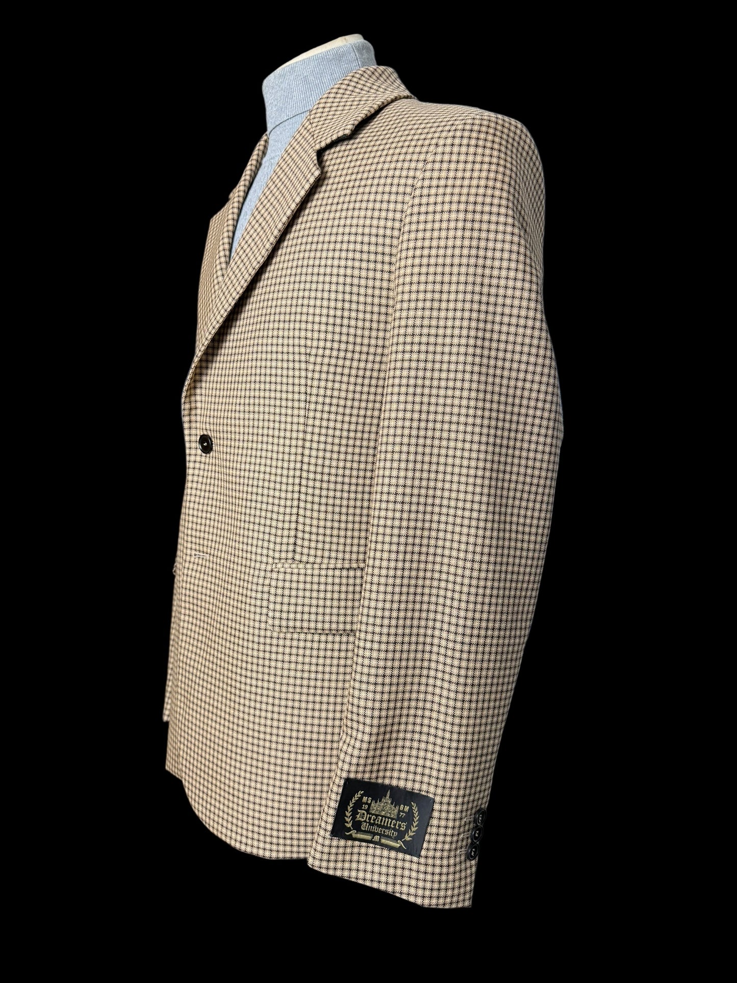 BNWT Men’s MSGM Check Suit Brown Wool Relaxed Fit RRP £1020