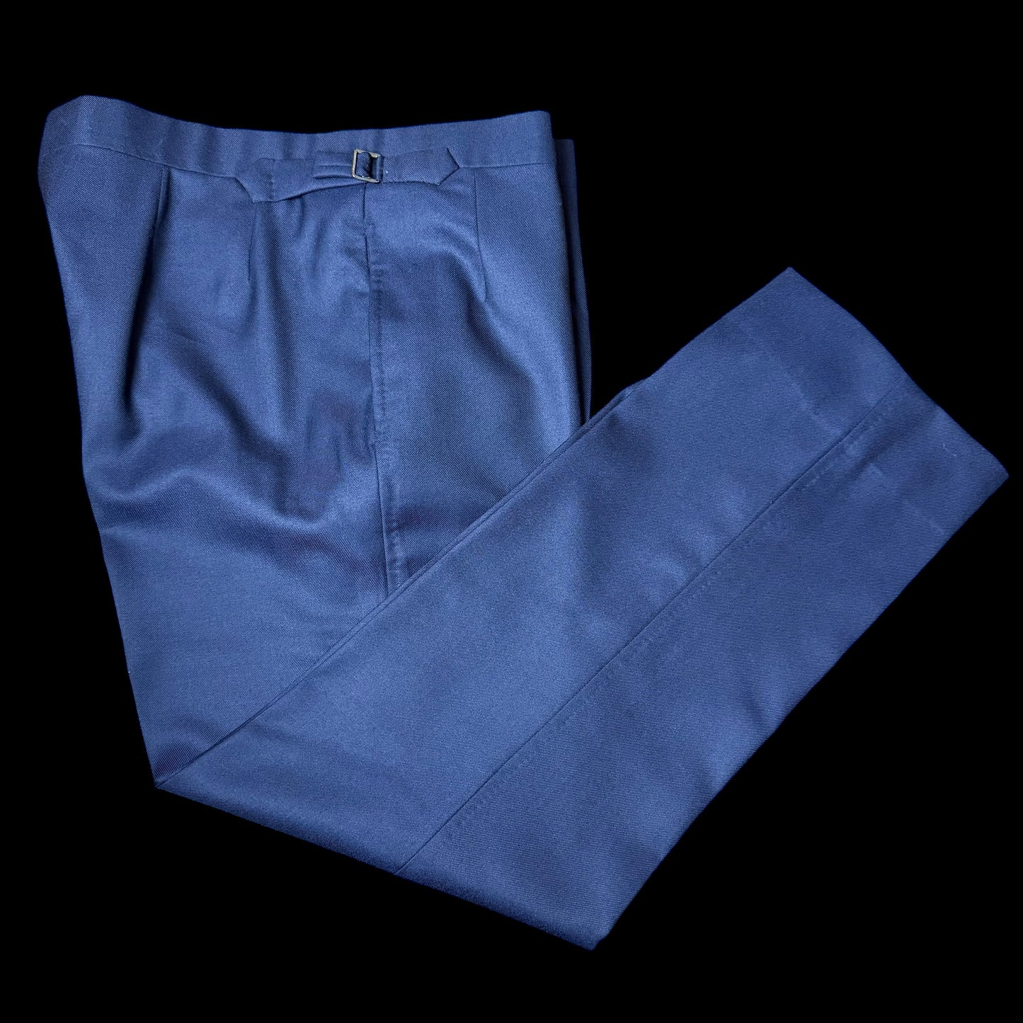 Bespoke Kent & Haste Savile Row Navy Suit Trousers W38” Superfine Wool