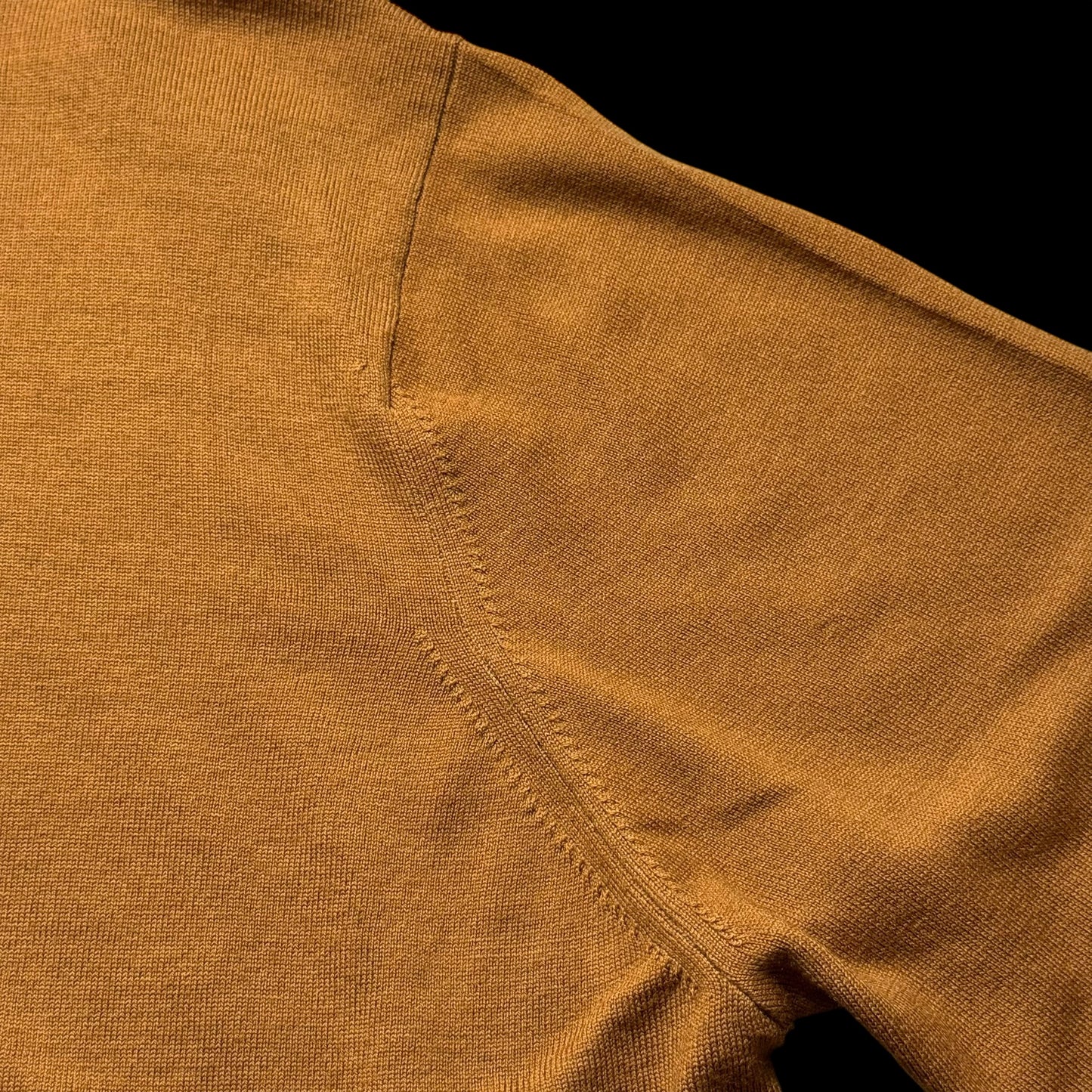 Men’s Sunspel Merino Wool Jumper XXL 2XL Mustard Crew Neck
