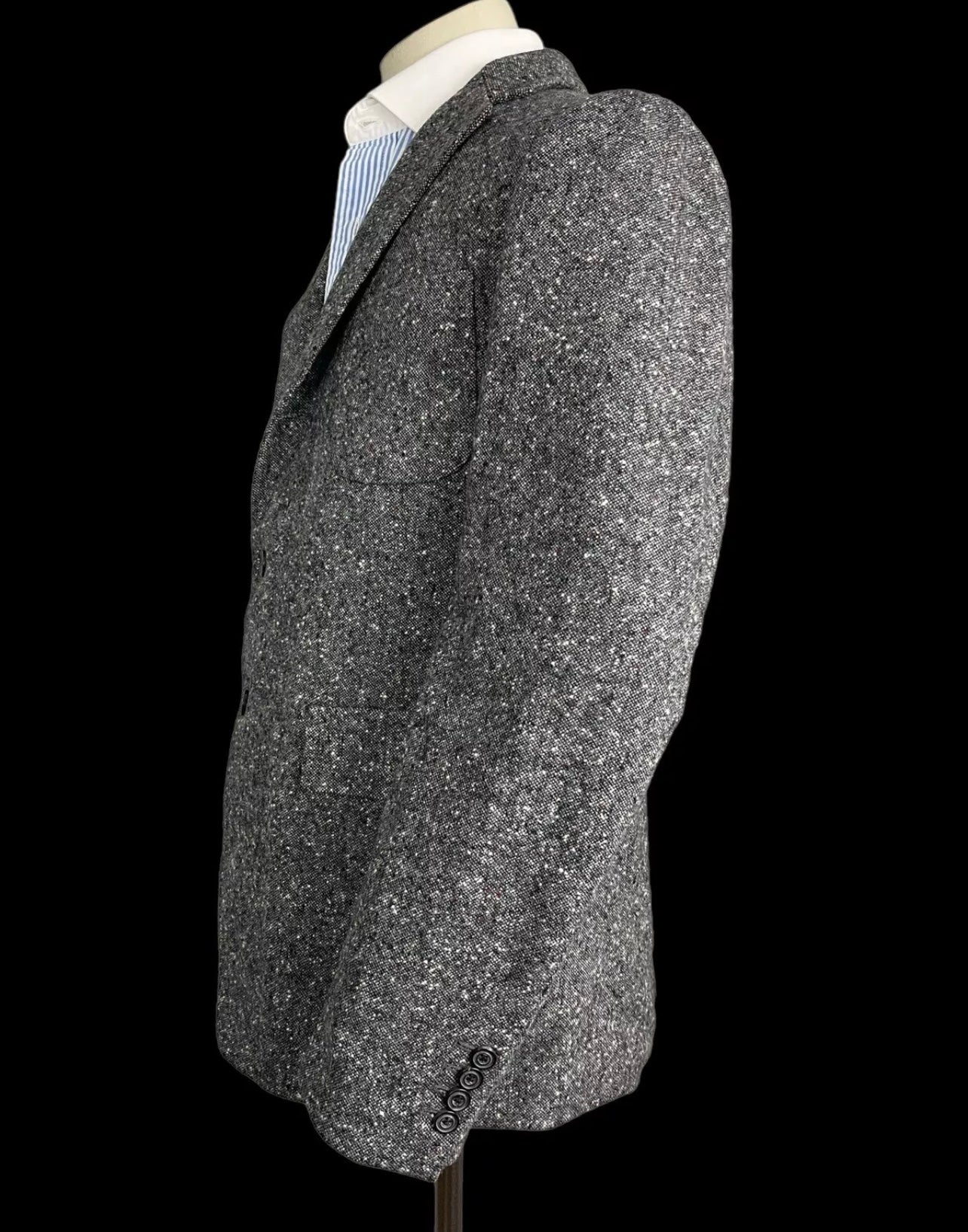 Wooster Lardini Tweed Suit FW16 Size 54/UK42 - W36” Flecked Tweed Grey