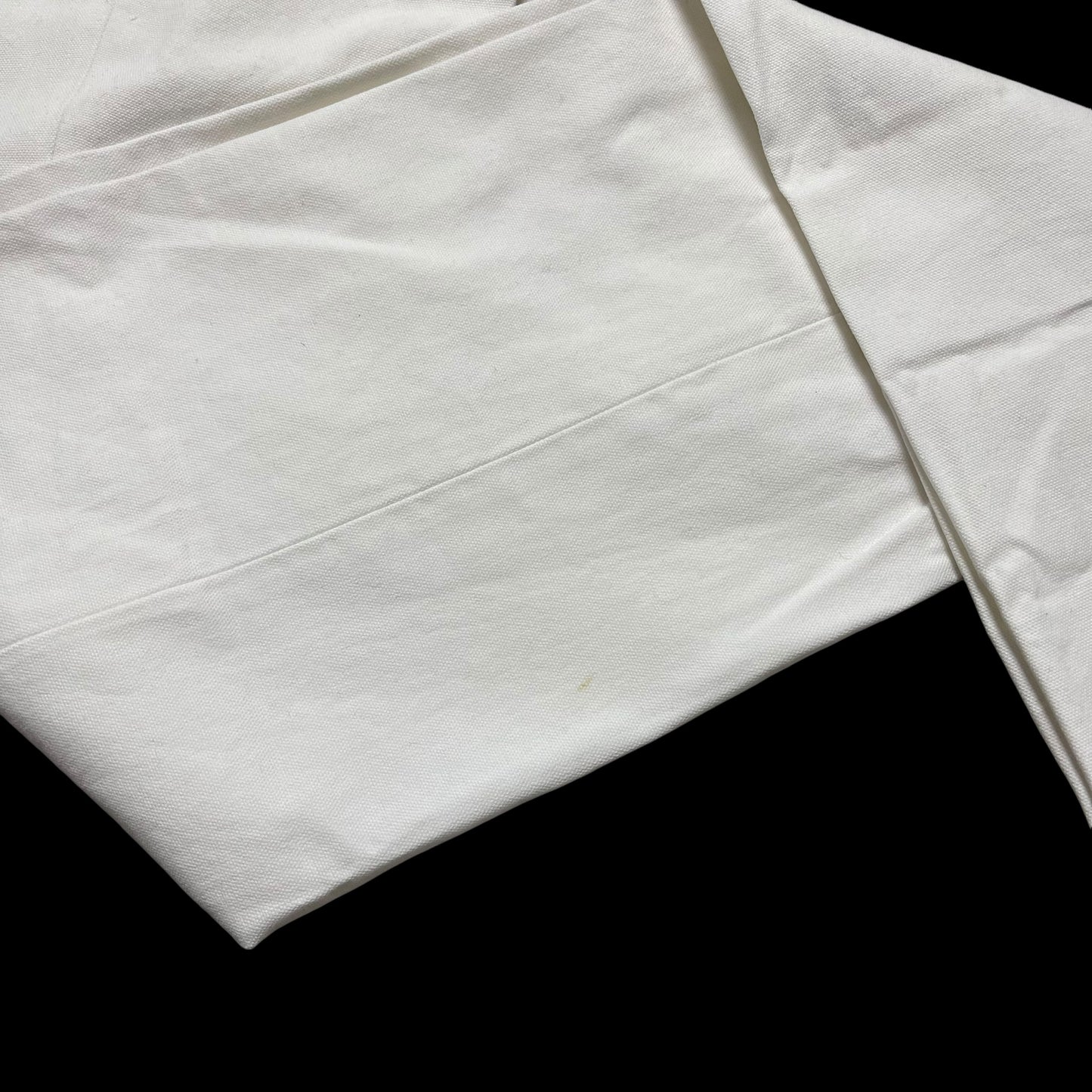 Natalino White Cotton Twill Flat Front Trousers 32” Unhemmed