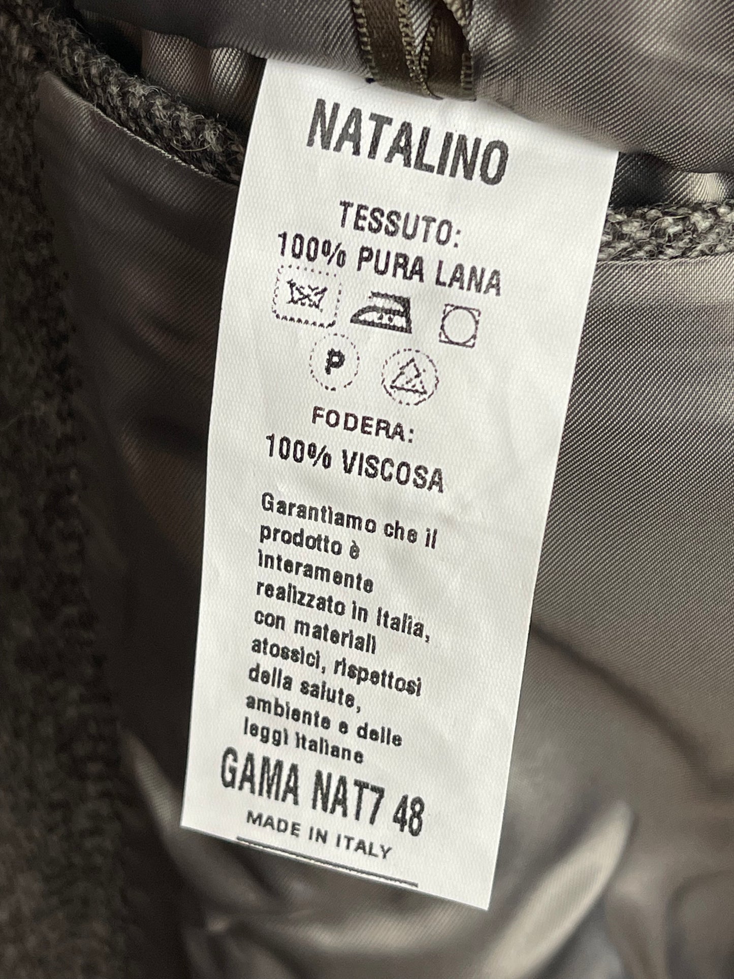 Natalino Tweed Sport Coat Jacket 38R Half Lined Herringbone