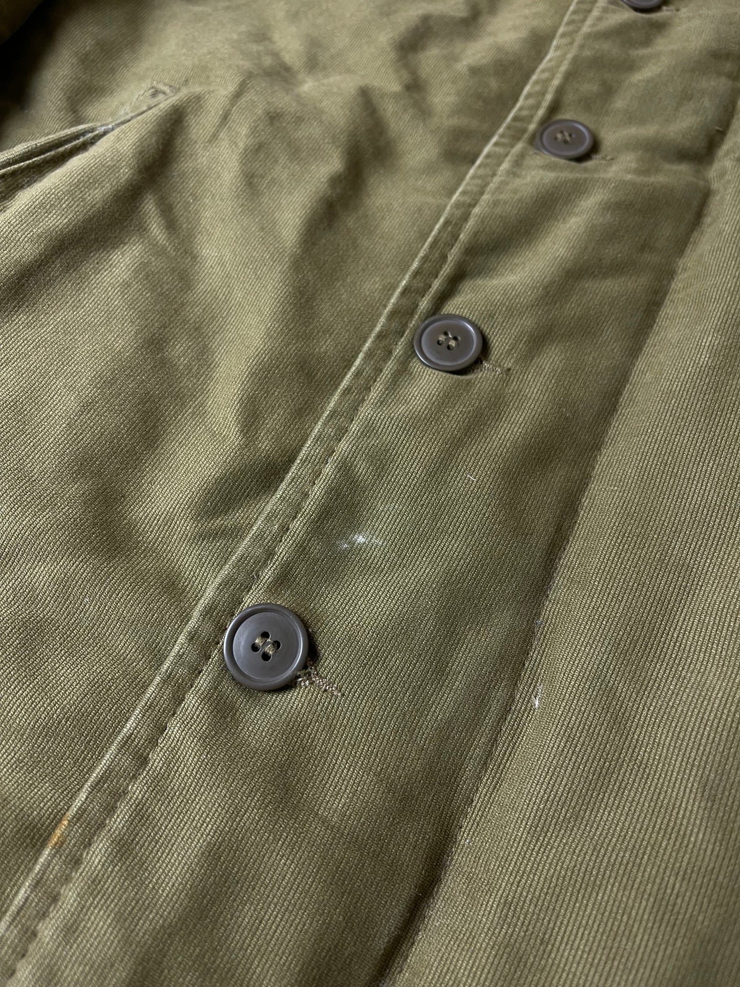 PIKE BROTHERS N-1 Deck Jacket XL Moss Green Military Wool Lined