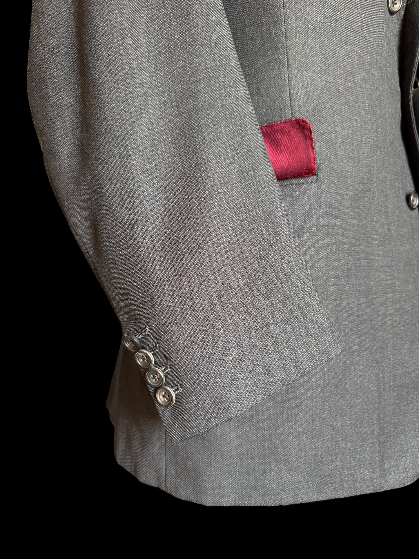 Gieves & Hawkes Bespoke Grey Suit 42R / W38” Savile Row 3 Button