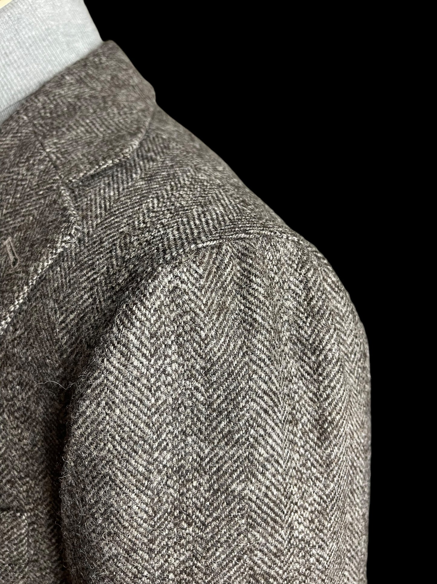 Natalino Tweed Sport Coat Jacket 38R Half Lined Herringbone