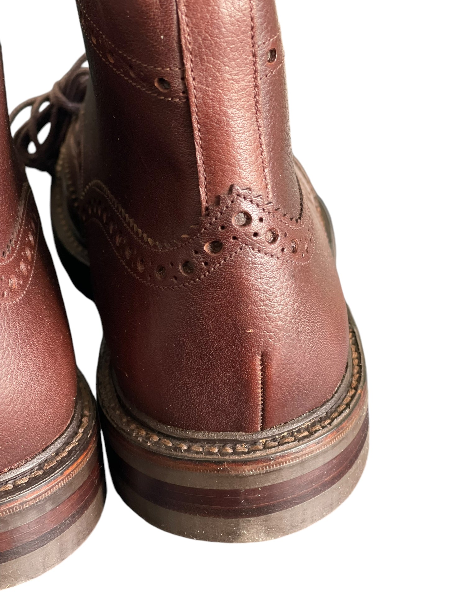 BNWB Loake Bedale Mahogany Boots UK 9G Grain Calf Leather Goodyear Welted