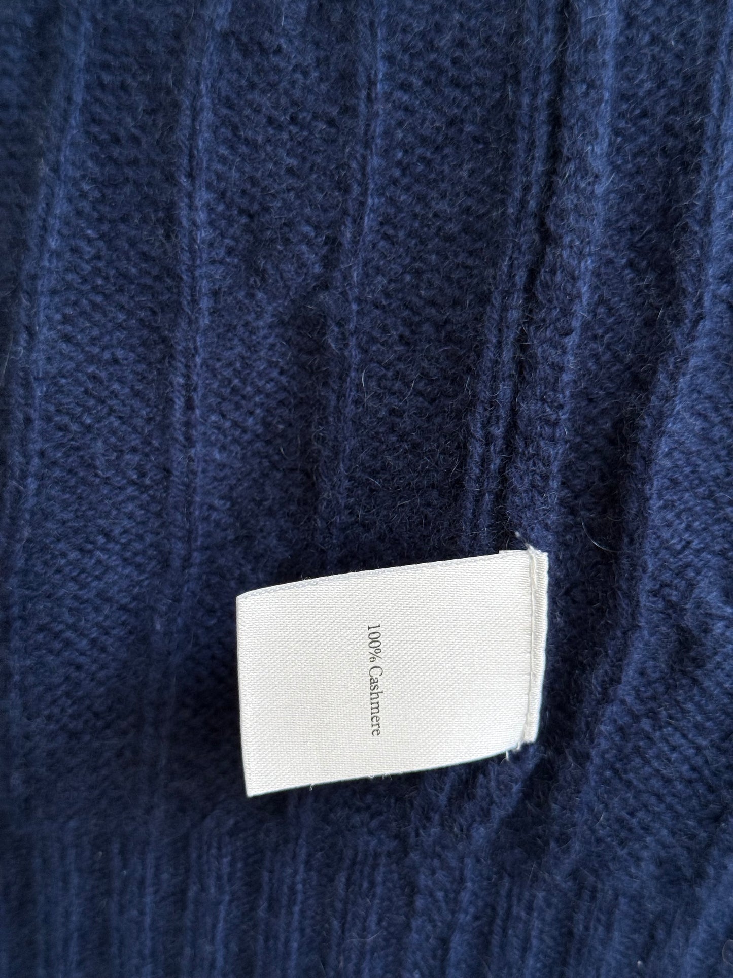 Men’s N. Peal Cashmere Cardigan Navy Blue Cable Knit Size Large AW19