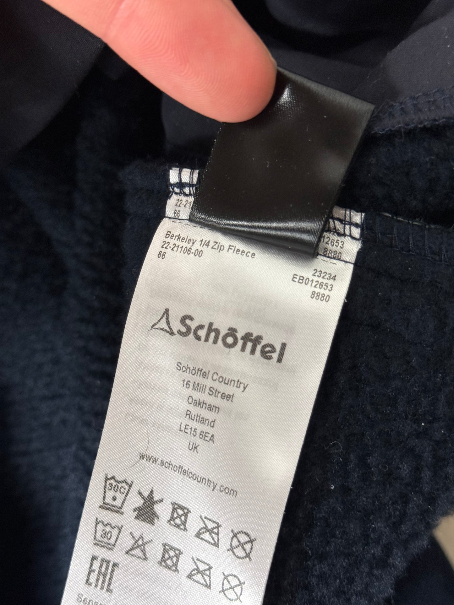 Men’s Schoffel Berkeley 1/4 Zip Fleece Navy Blue Size 48”