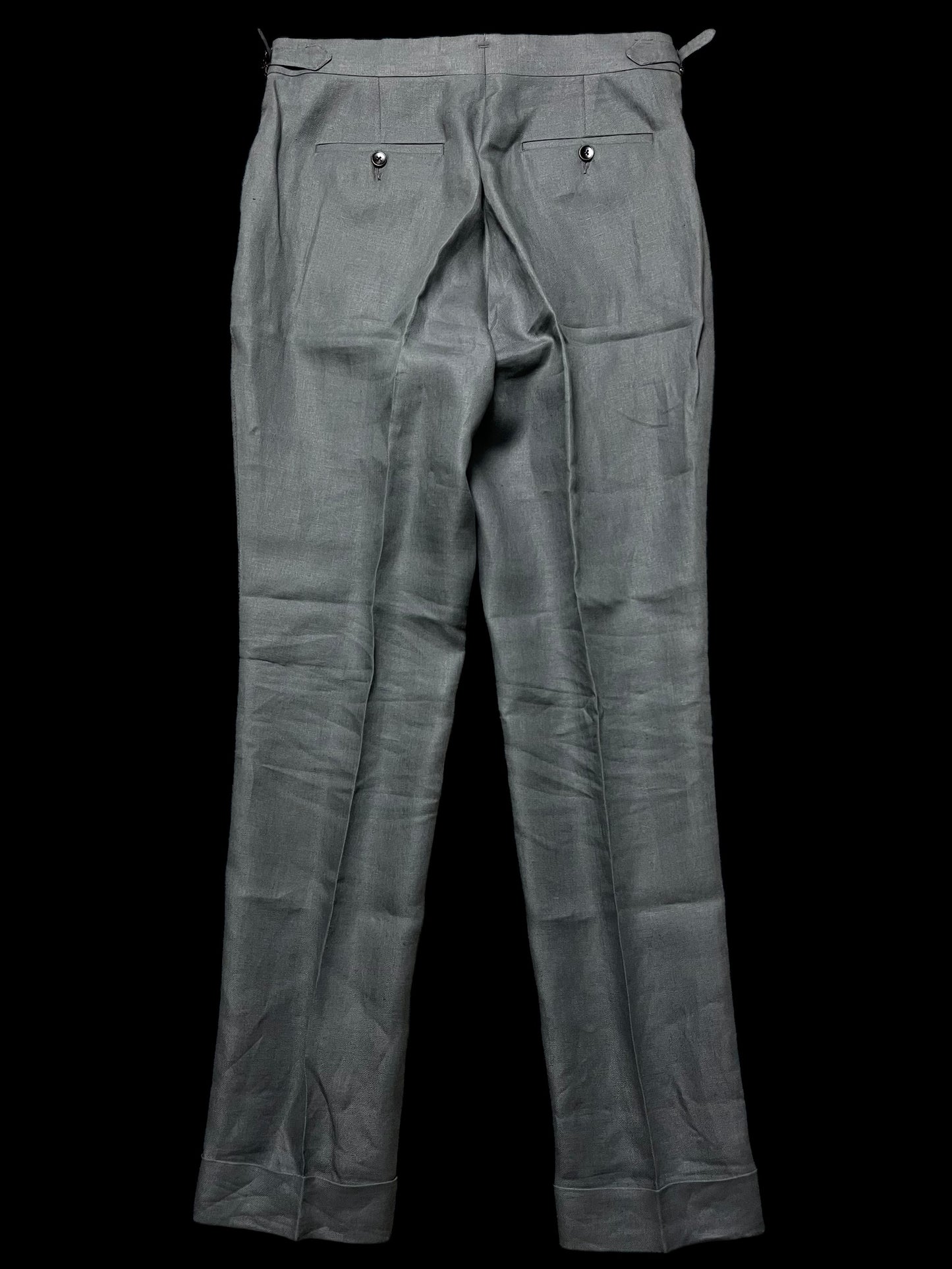 Natalino Single Pleat Front Linen Trousers 32L Grey