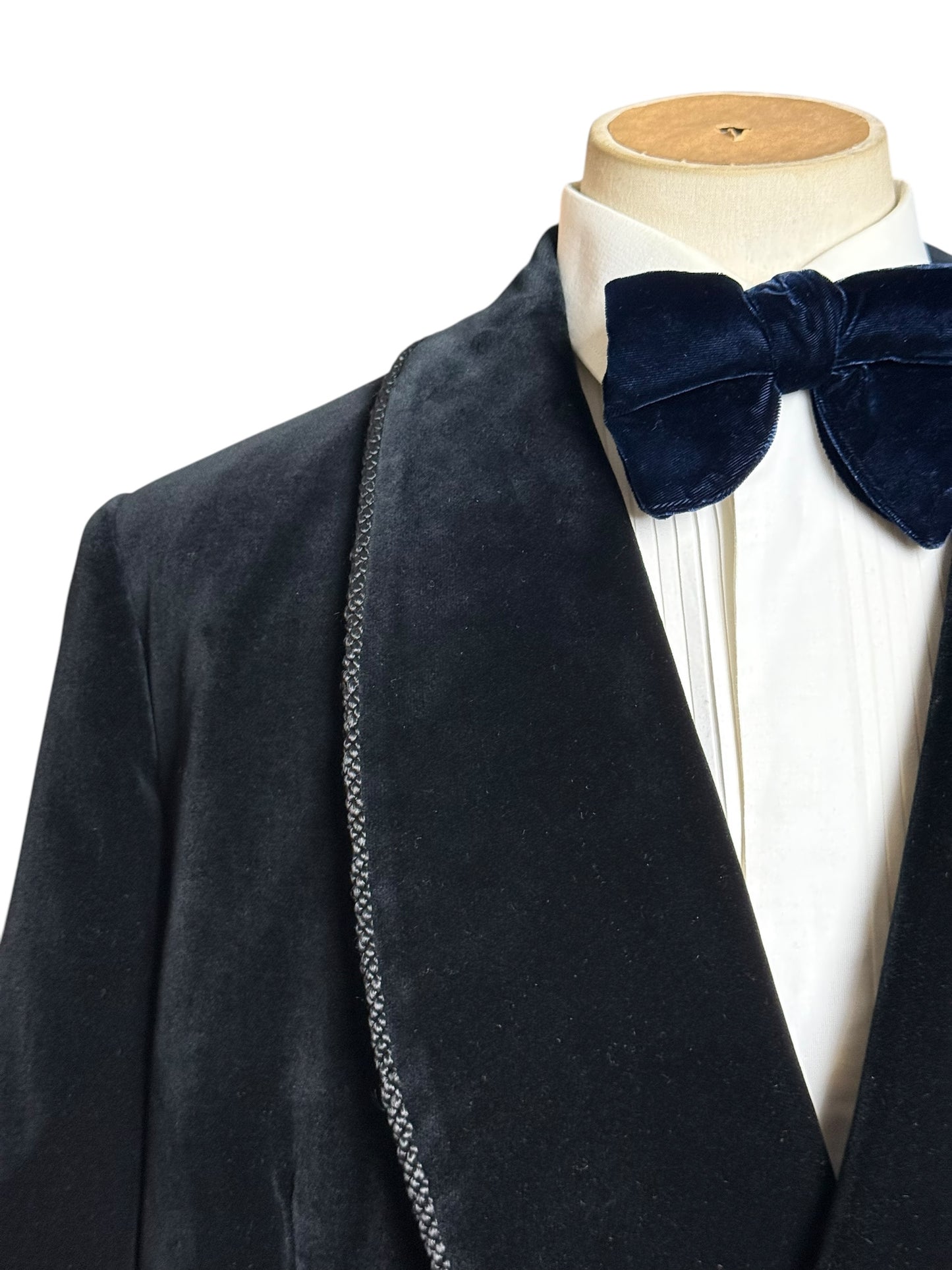 Bespoke Kent Haste Lachter Savile Row Double Breasted Velvet Smoking Jacket 48R