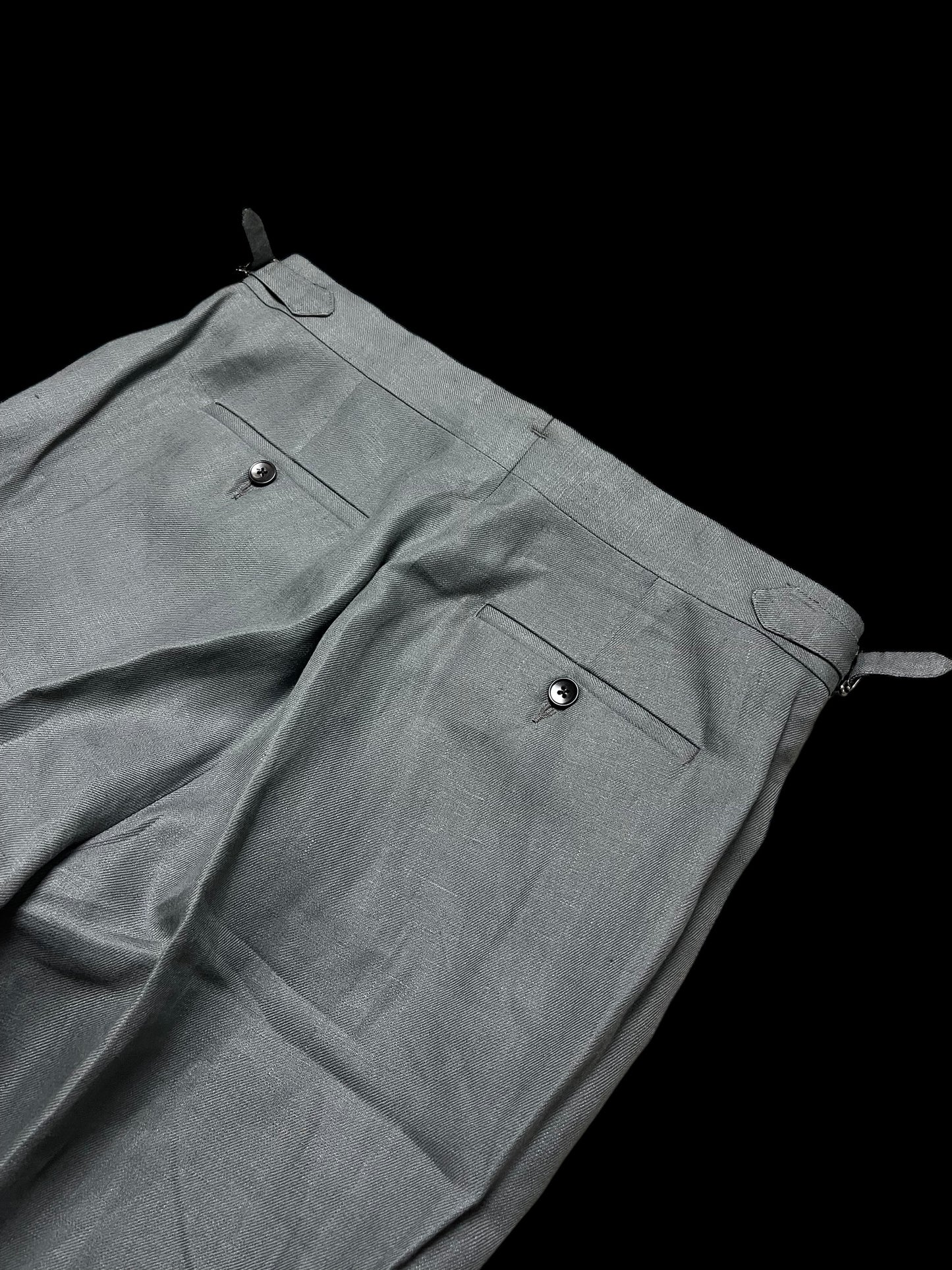 Natalino Single Pleat Front Linen Trousers 32L Grey