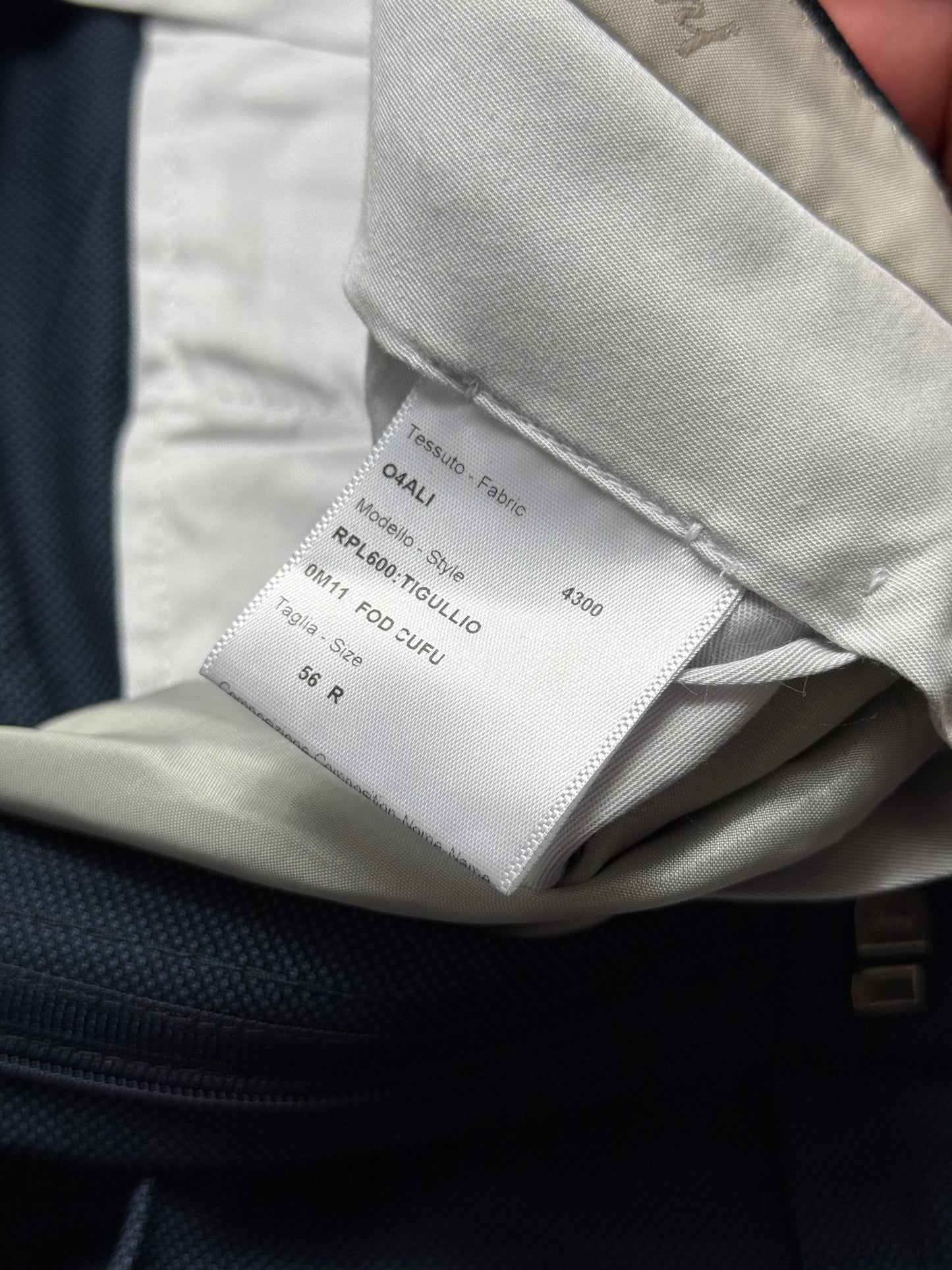 New Men’s Brioni Tigullio Wool Suit Trousers Size 56 (W38”) Nailhead RRP £770